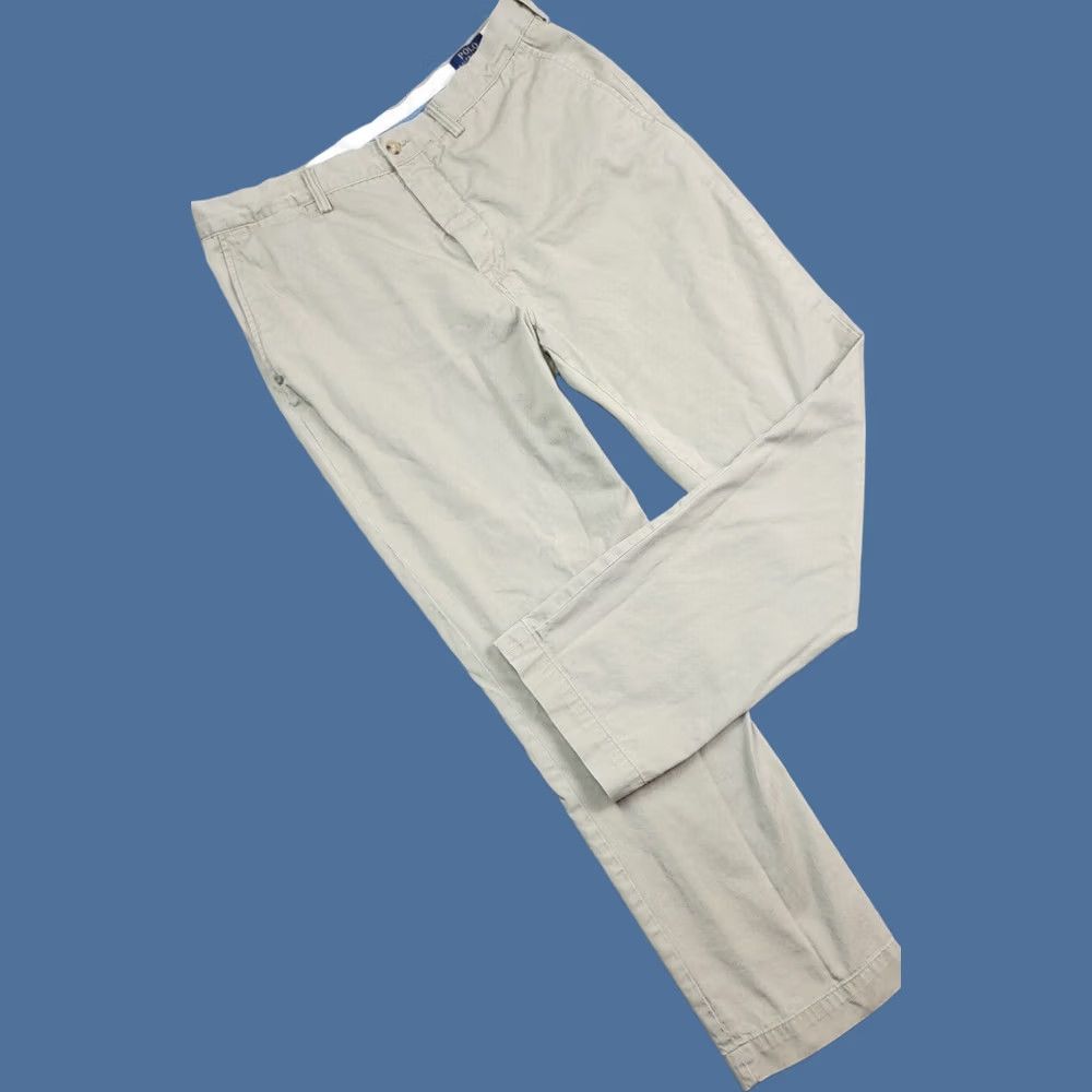 Polo Ralph Lauren Polo Ralph Lauren Chino Pants Mens 36x32 Flat Front Khaki Solid Cotton Classic Fit by Polo Ralph Lauren Pants Mens 36 Look Size US M / EU 48-50 / 2 - 1 Thumbnail
