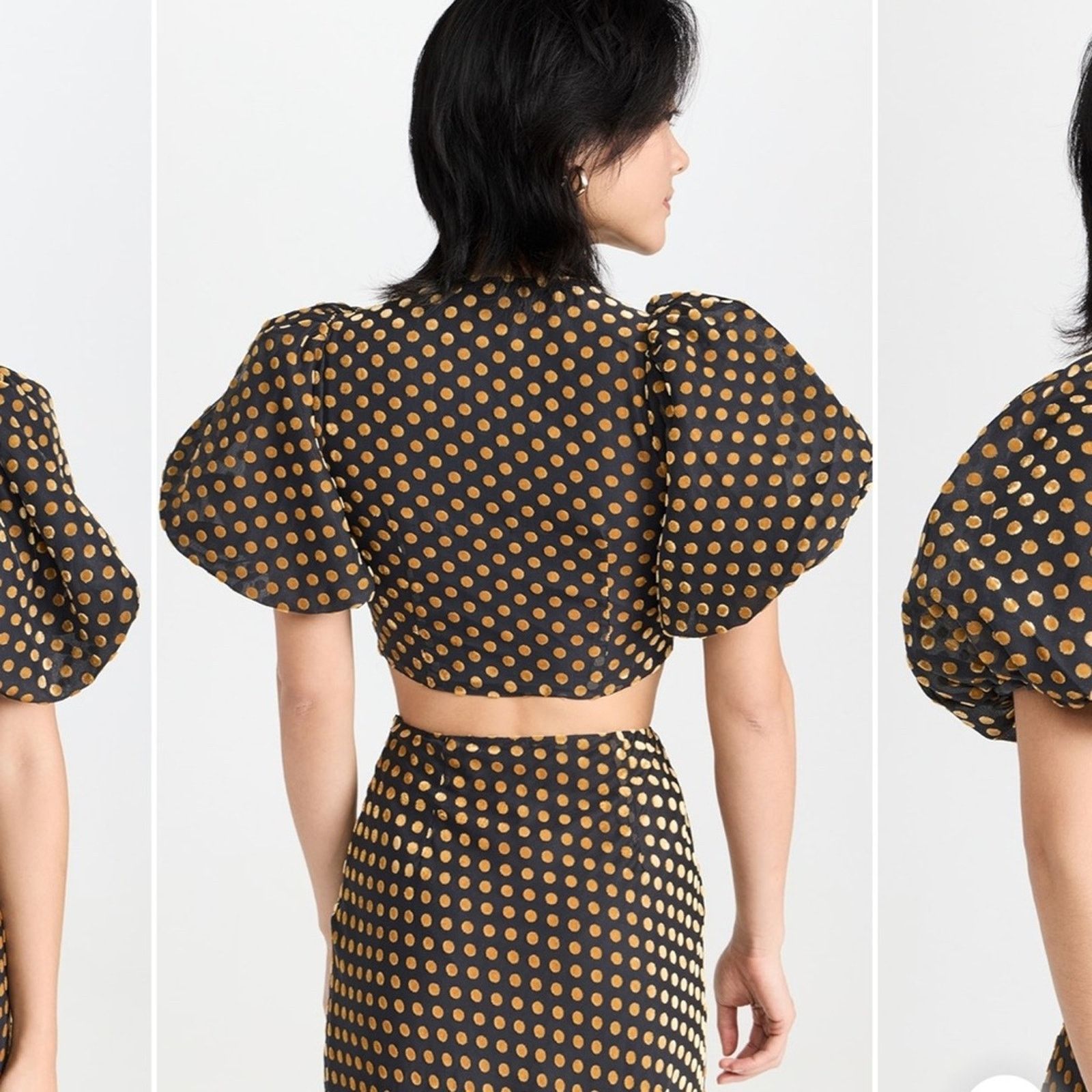 RHODE Rhode Lana Top in Dot Jacquard - NWT - Size 0 - Gold/Blue Size XS / US 0-2 / IT 36-38 - 2 Thumbnail