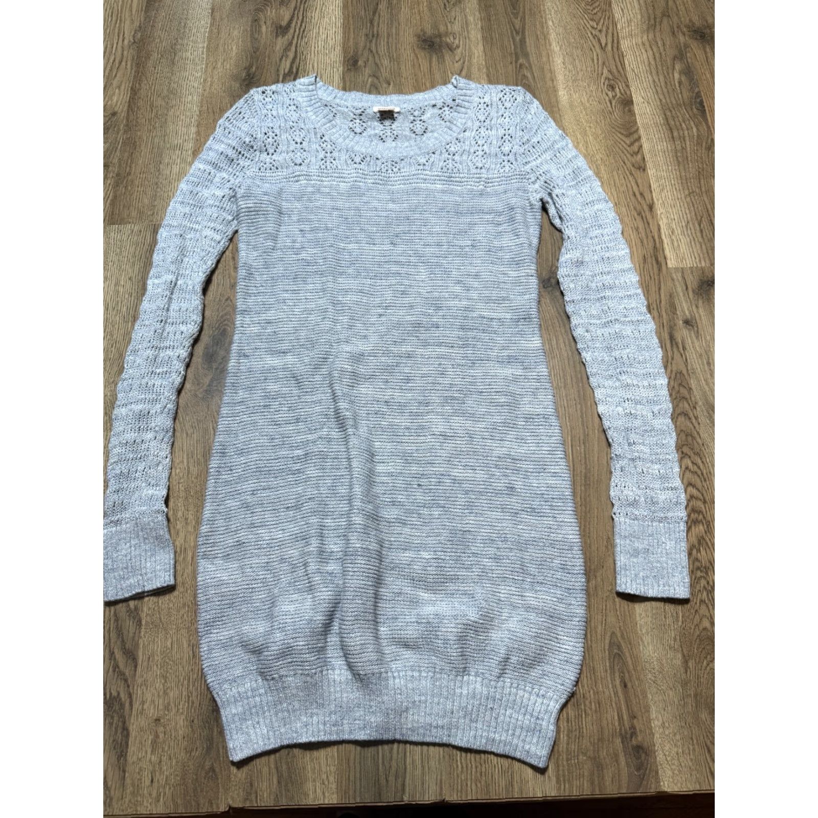 Mossimo Mossimo Supply Co. Dress Shirt Womens Medium Gray Sweater Dress Long Sleeve Knit Casual Casual Free Return Size M / US 6-8 / IT 42-44 - 2 Thumbnail