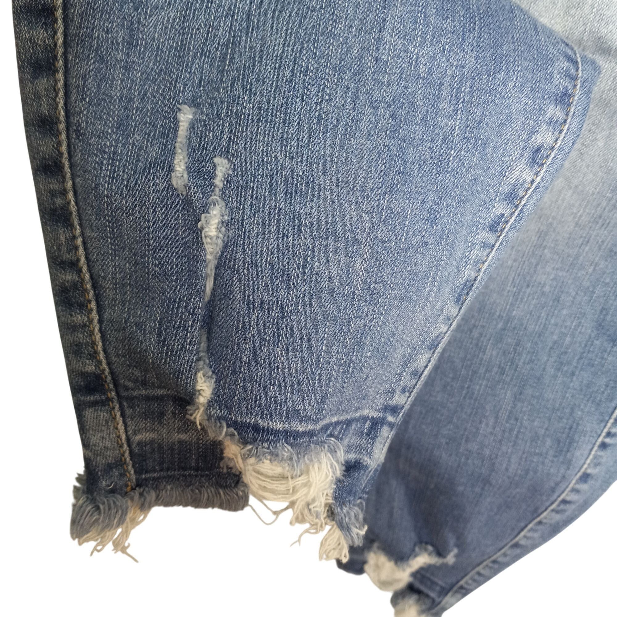 Torrid Torrid Size 20S Jeans Bombshell Skinny Distressed Hem Button Size 42" / US 20 - 6 Thumbnail