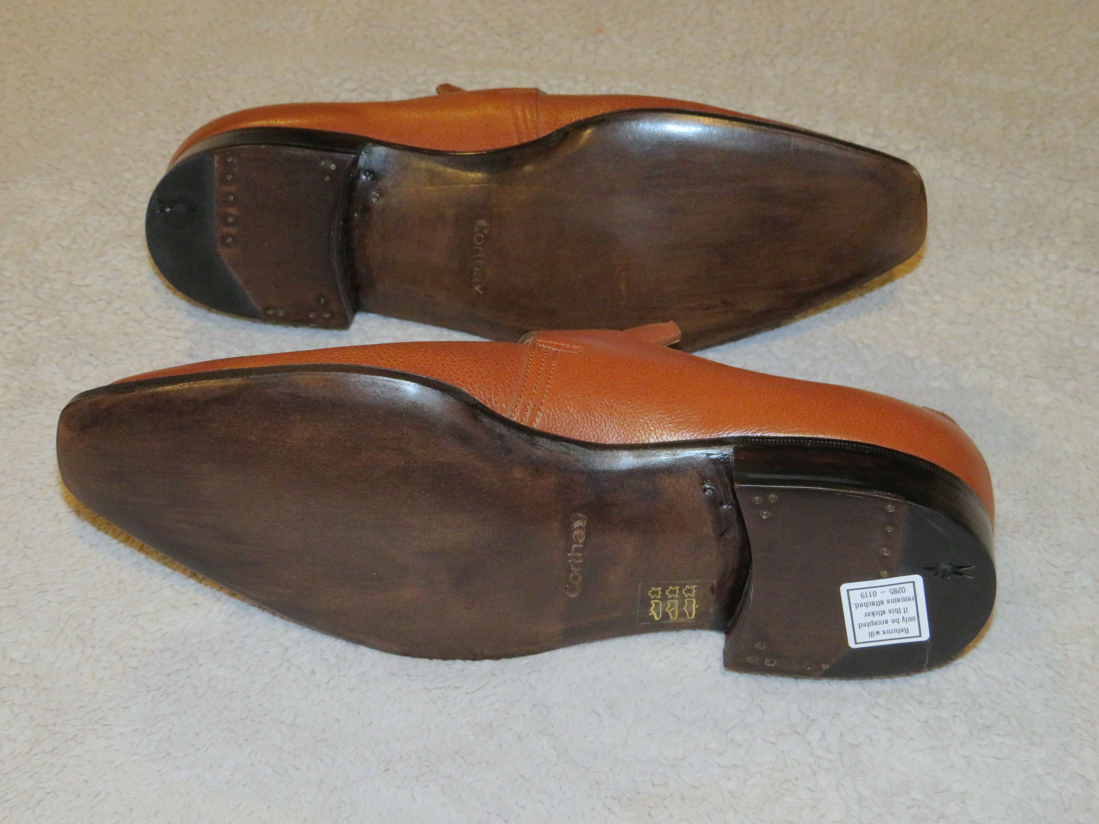 Corthay Arca Pullman Tan Pebbled Leather Two Eyelet Derby 8.5 NWOB Size US 8.5 / EU 41-42 - 9 Thumbnail