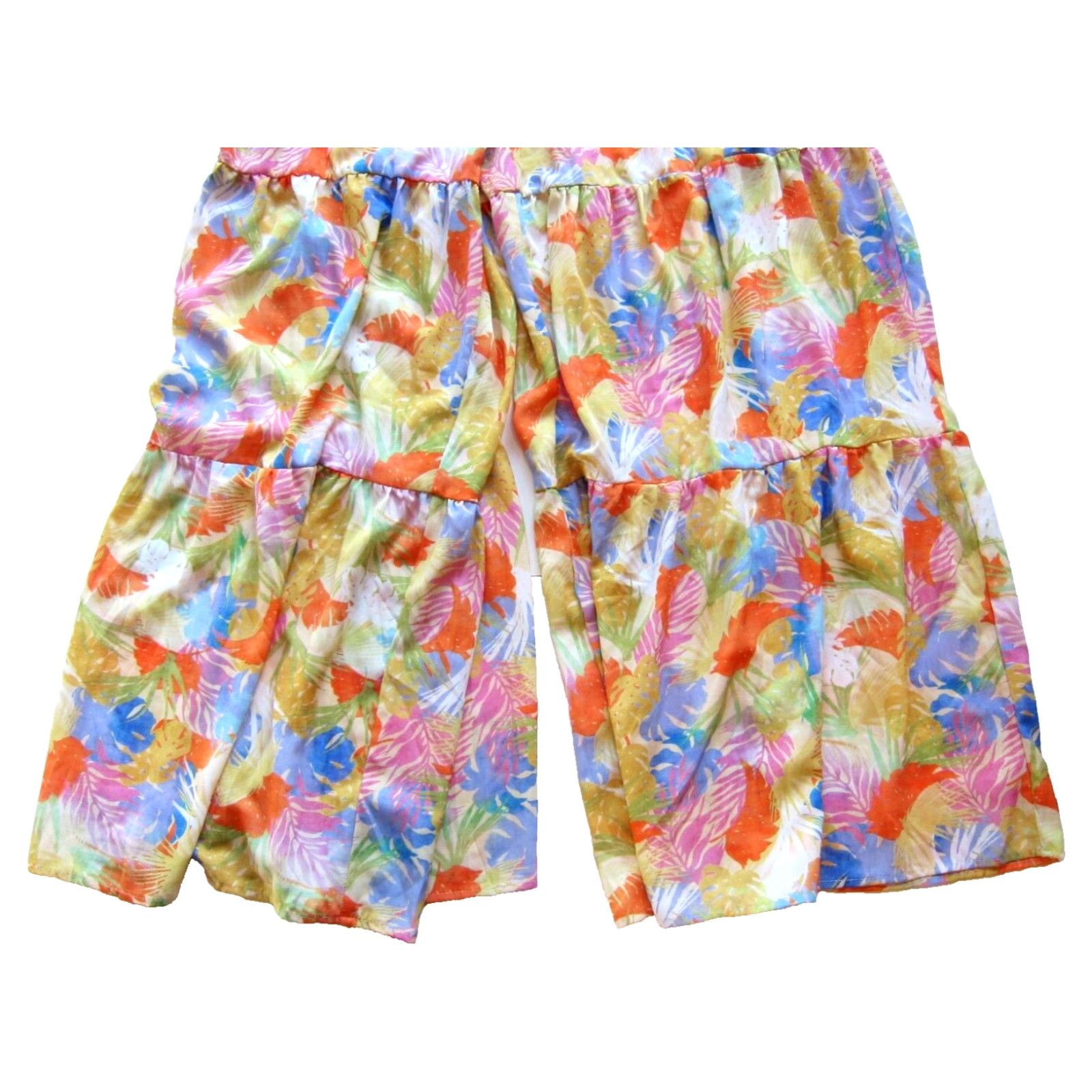 Shein NWT SHEIN Floral Open Hip Wide Leg Pant Large Yellow Women's Pants Size 36" / US 14 / IT 50 - 3 Thumbnail