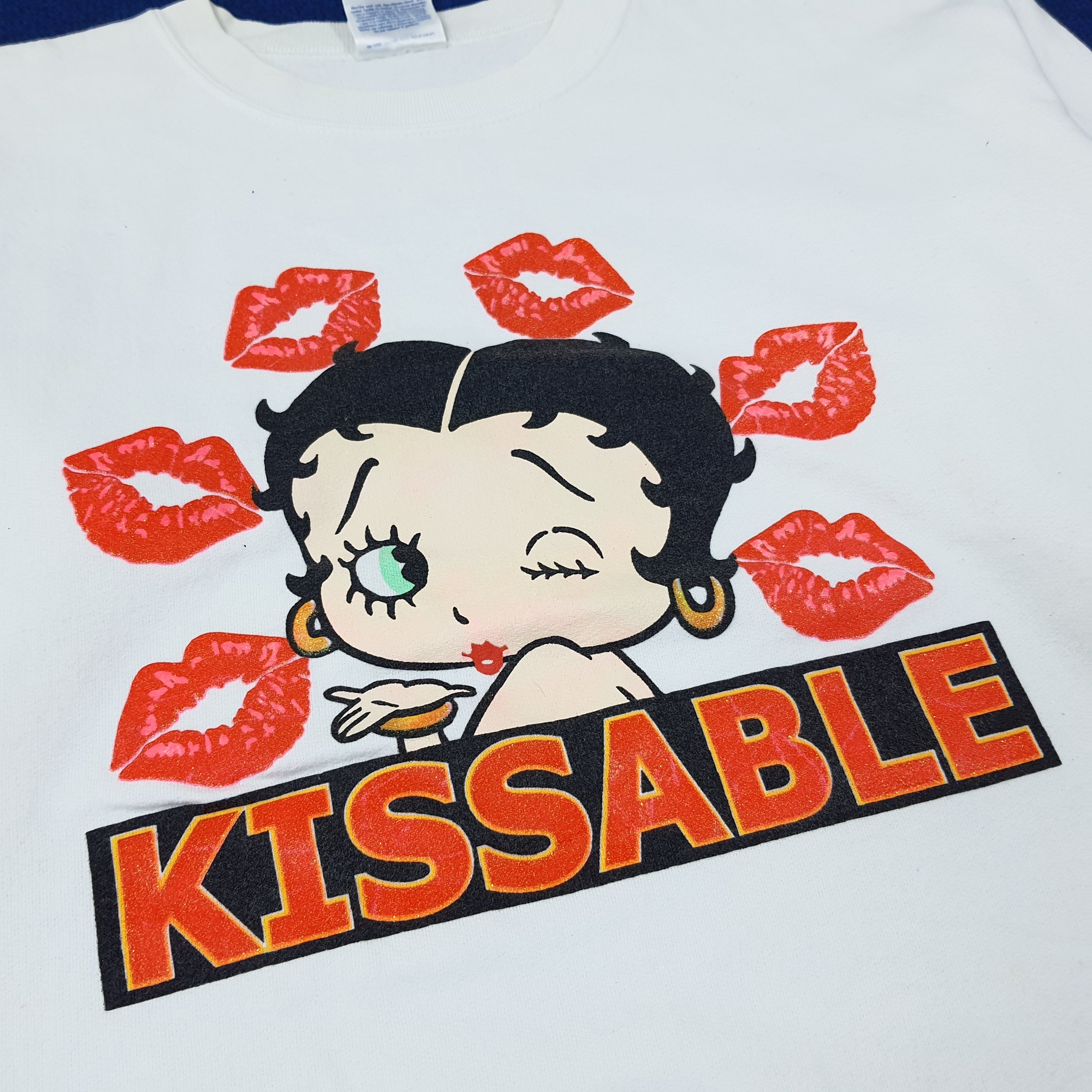 Other Vintage Betty Boop Kissable Sweatshirt C238N2 Size US M / EU 48-50 / 2 - 2 Thumbnail