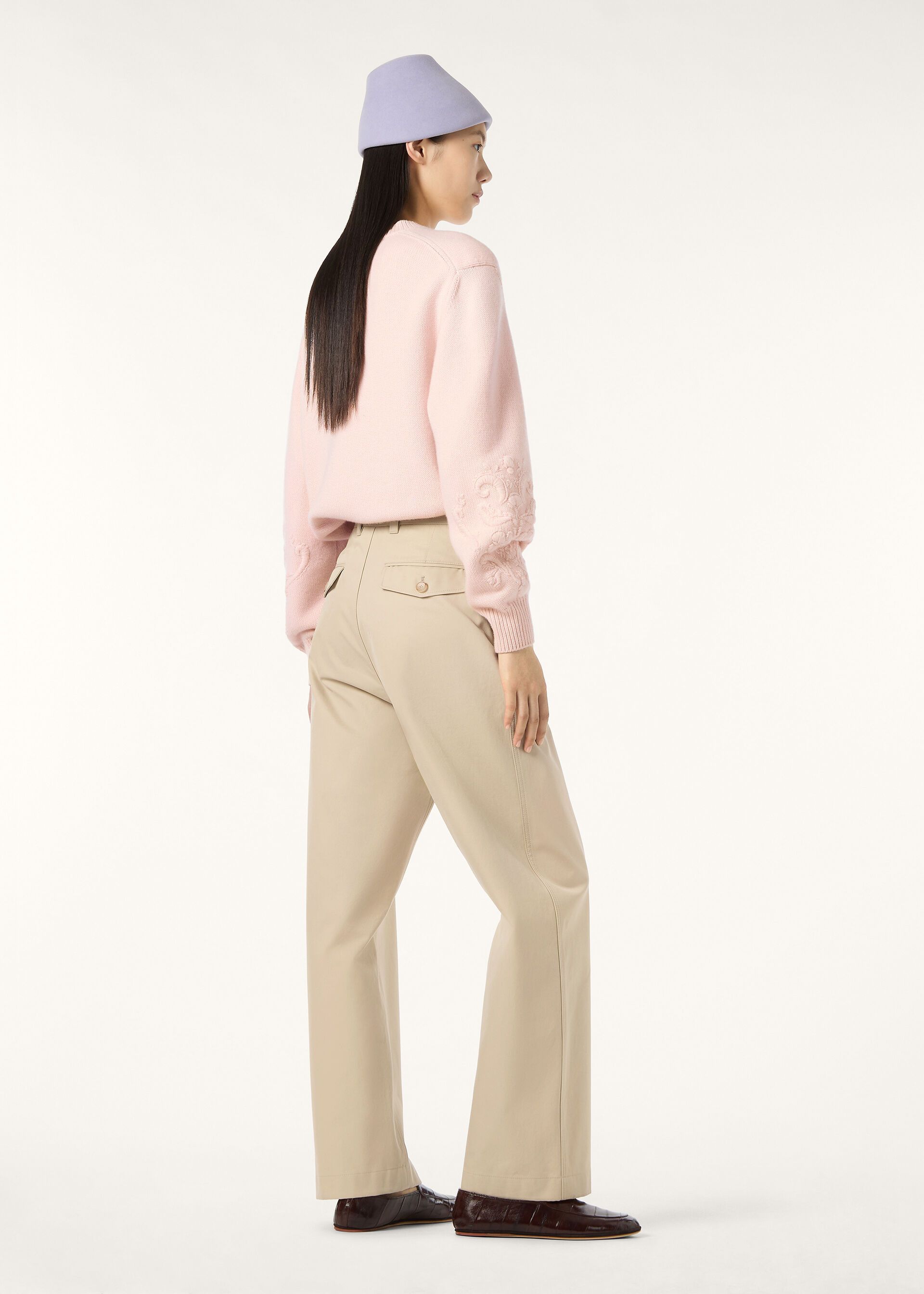 Loro Piana os11x0426 FAQ9467 Classic Crewneck Sweater Pale Baby Rose Size S / US 4 / IT 40 - 5 Thumbnail