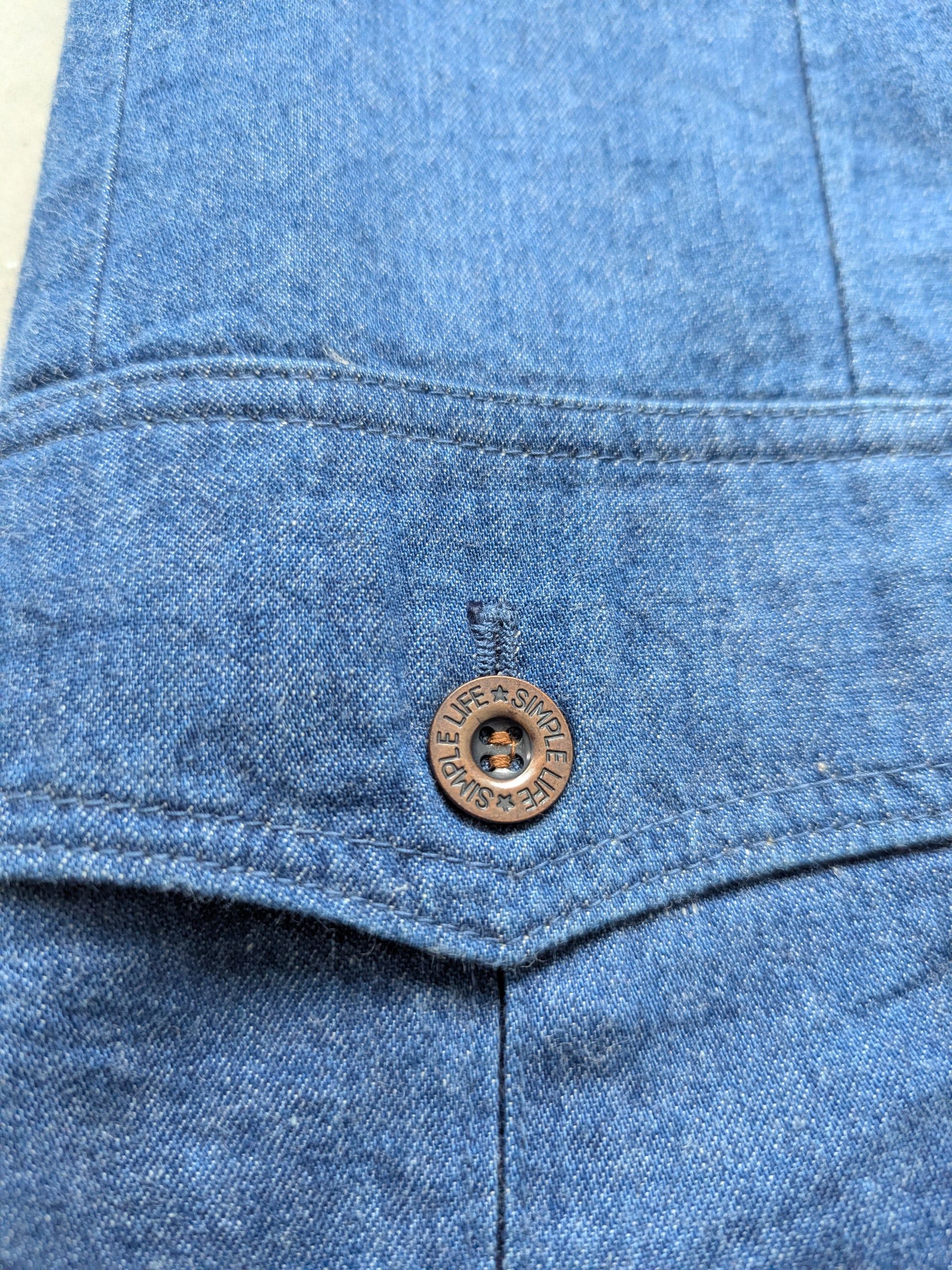 Japanese Brand × Vintage Vintage Simple Life Denim Shirt Button Up Size M / US 6-8 / IT 42-44 - 7 Thumbnail