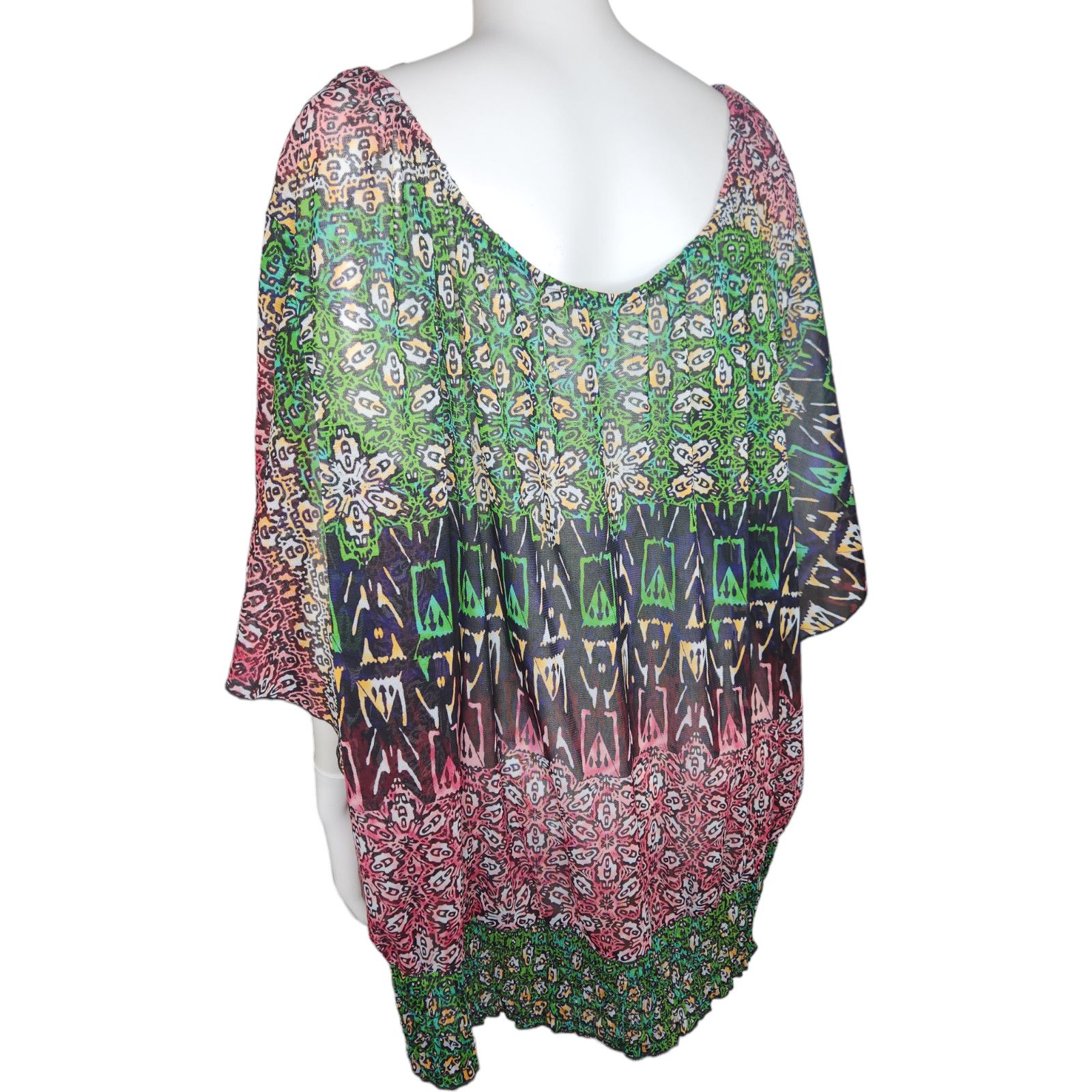 Other Lane Bryant Womens 26/28 Bell Sleeve Smocked Hem Blouse NWT Size 4XL / US 24-26 - 8 Thumbnail