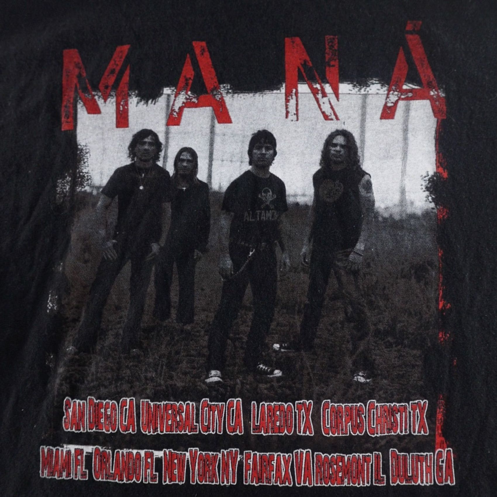 Vintage VINTAGE Mana TShirt Mens XL Black Band Rock 20s Concert 90s Mens XL Black T-Shirt Size US XL / EU 56 / 4 - 5 Thumbnail