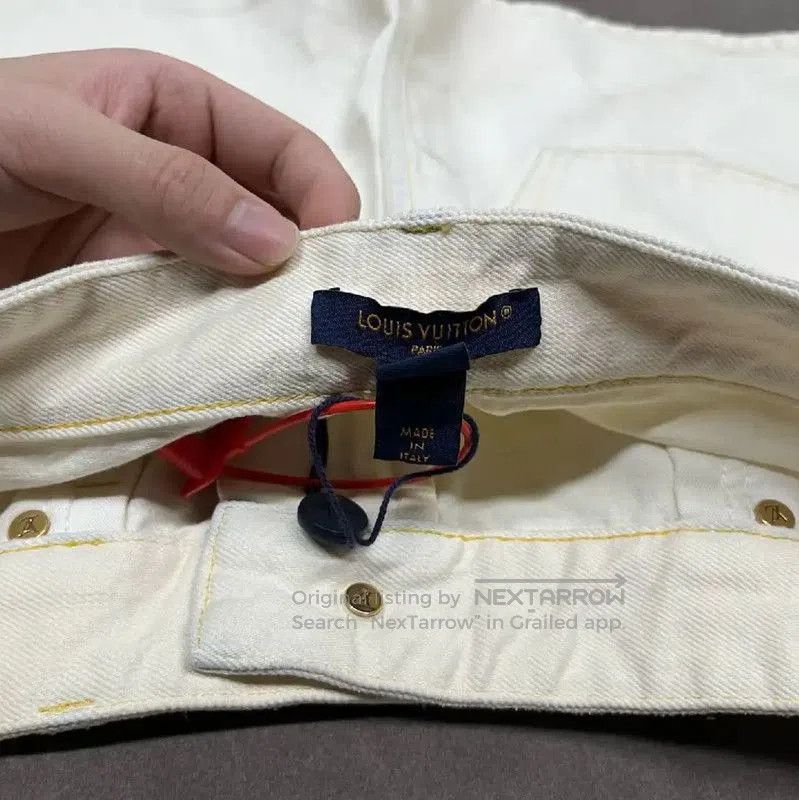 Louis Vuitton Louis Vuitton Women's Cream Cotton Shorts . Size 35" - 3 Thumbnail
