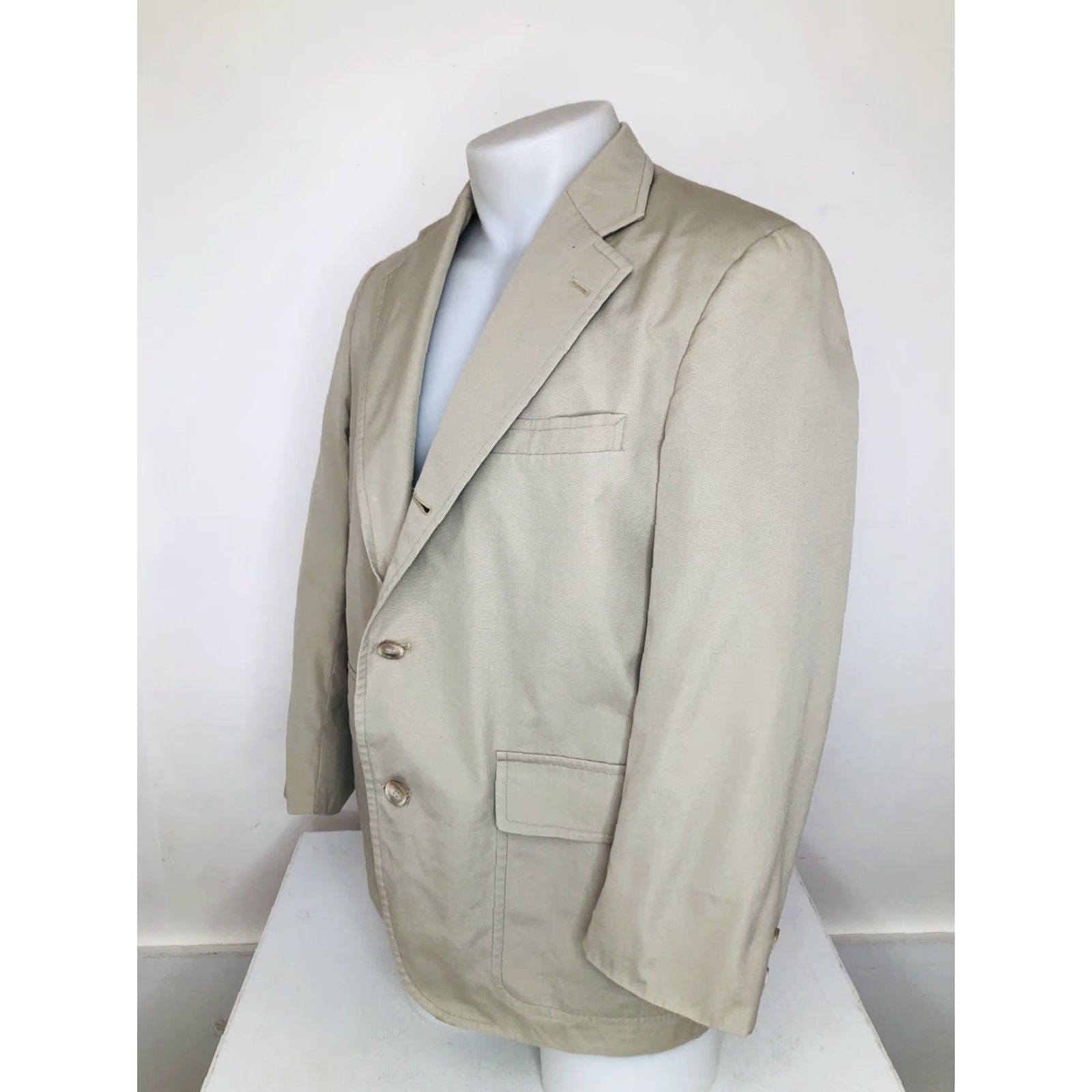 Brooks Brothers BROOKS BROTHERS / VINTAGE Mens 40 Short Blazer SportCoat Jacket Made in USA Beige 27.5" 21.5" 20" Pit to Pit Mens Size US 40 / EU 56 - 2 Thumbnail