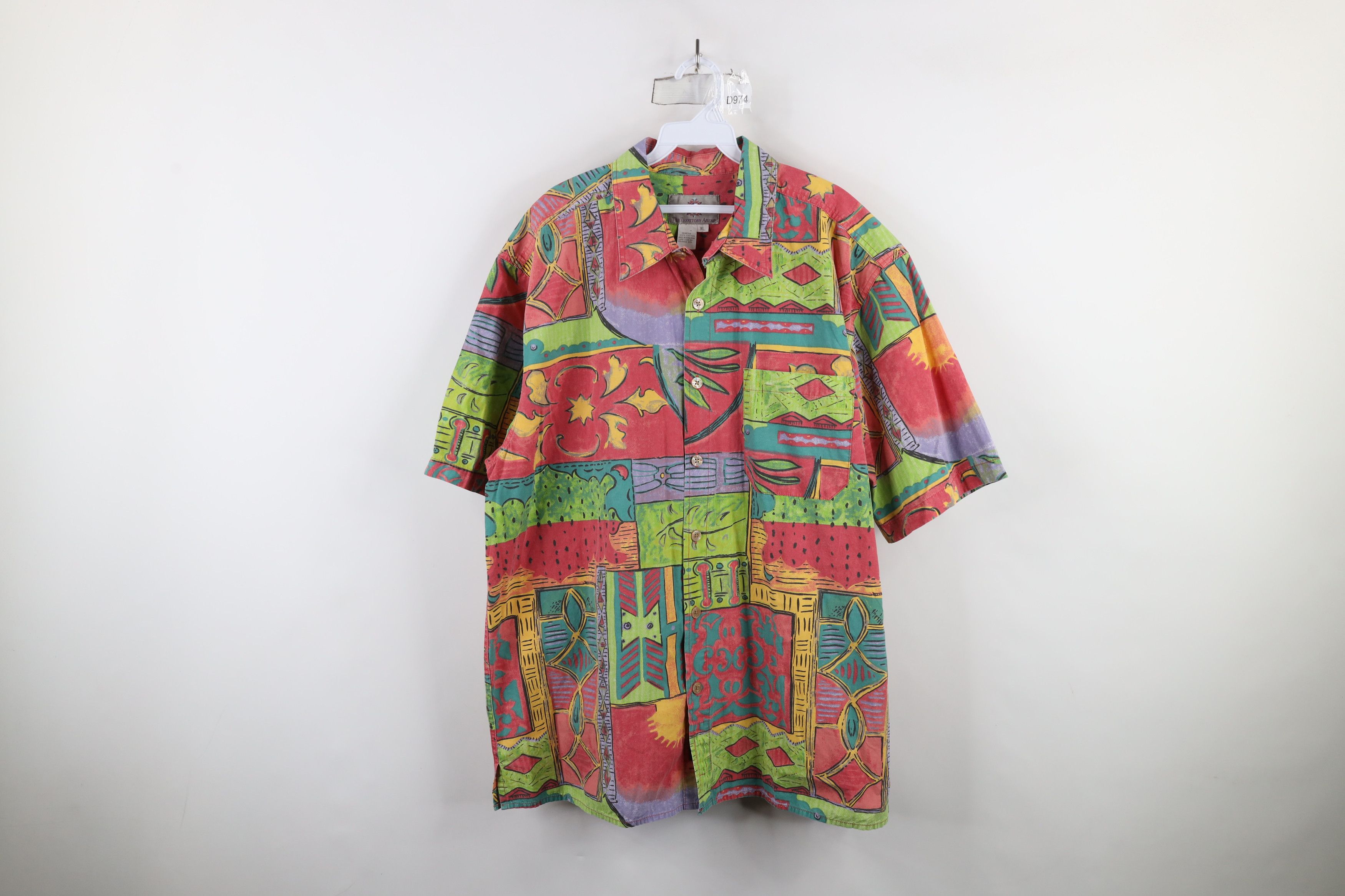 Vintage Vintage 90s Streetwear Rainbow Short Sleeve Button Shirt Size US XL / EU 56 / 4 - 1 Thumbnail