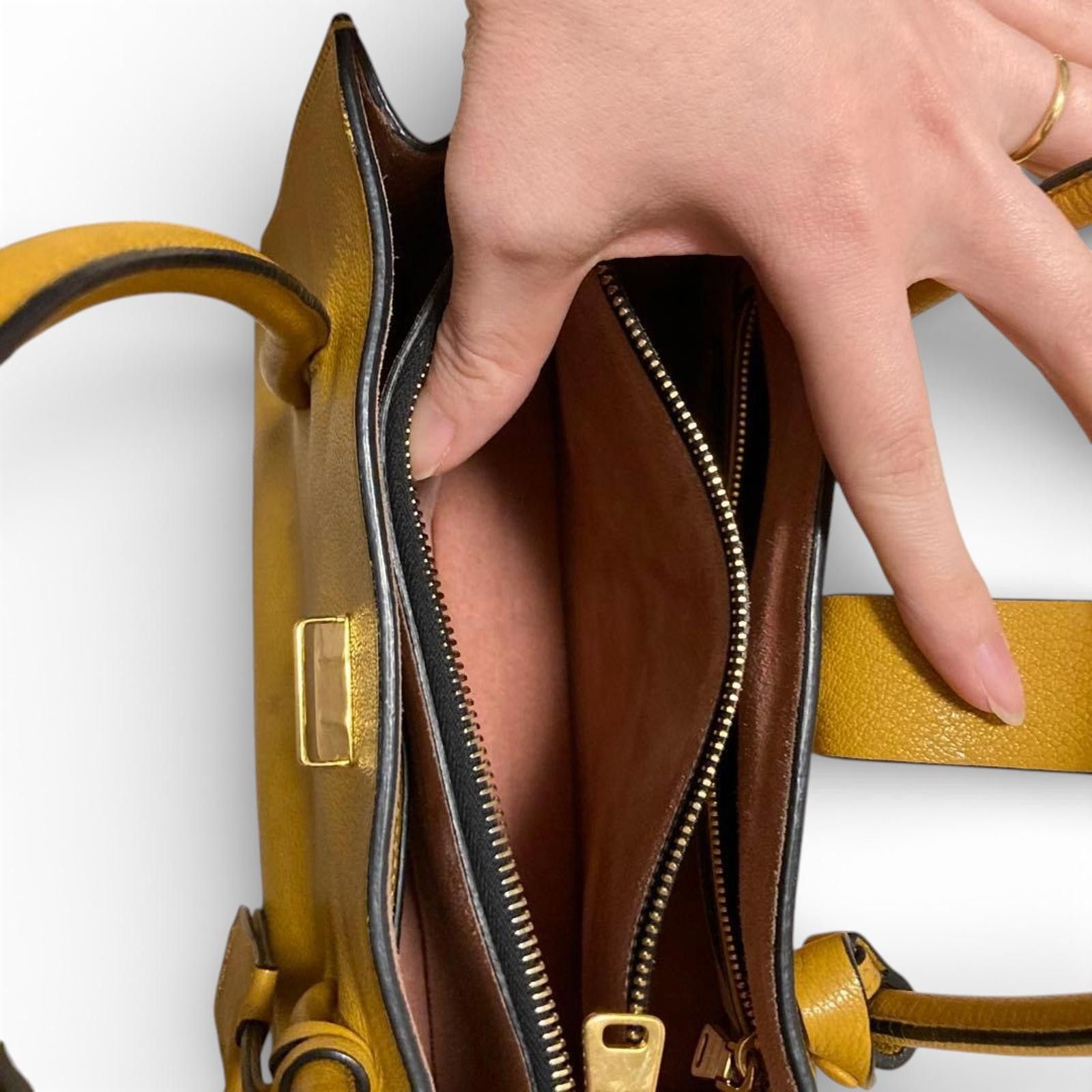 Miu Miu Miu Miu - Mustard Yellow Leather Handbag Size ONE SIZE - 6 Thumbnail