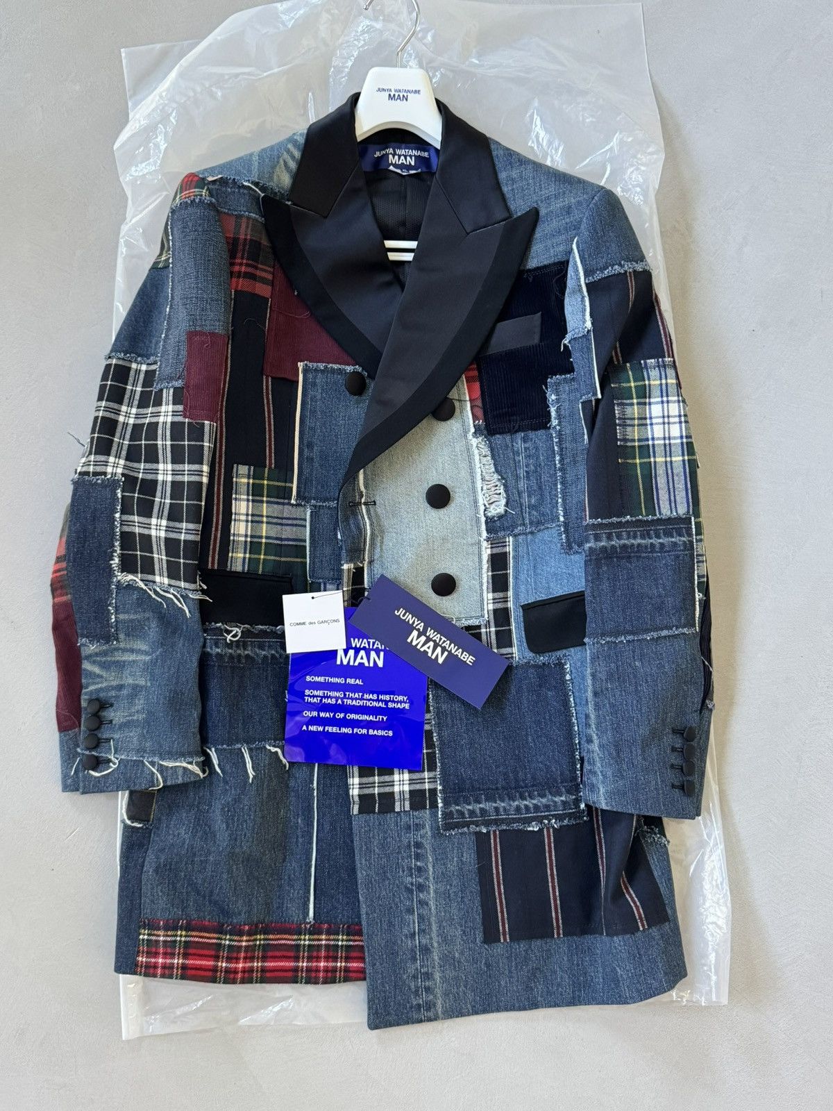 Junya Watanabe Junta Watanabe Man patchwork overcoat | Grailed