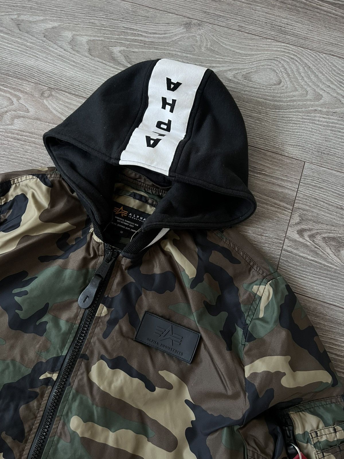 Alpha Industries Alpha Industries Camo Over Logo Printed MA1 Flying Jacket Size US M / EU 48-50 / 2 - 7 Thumbnail