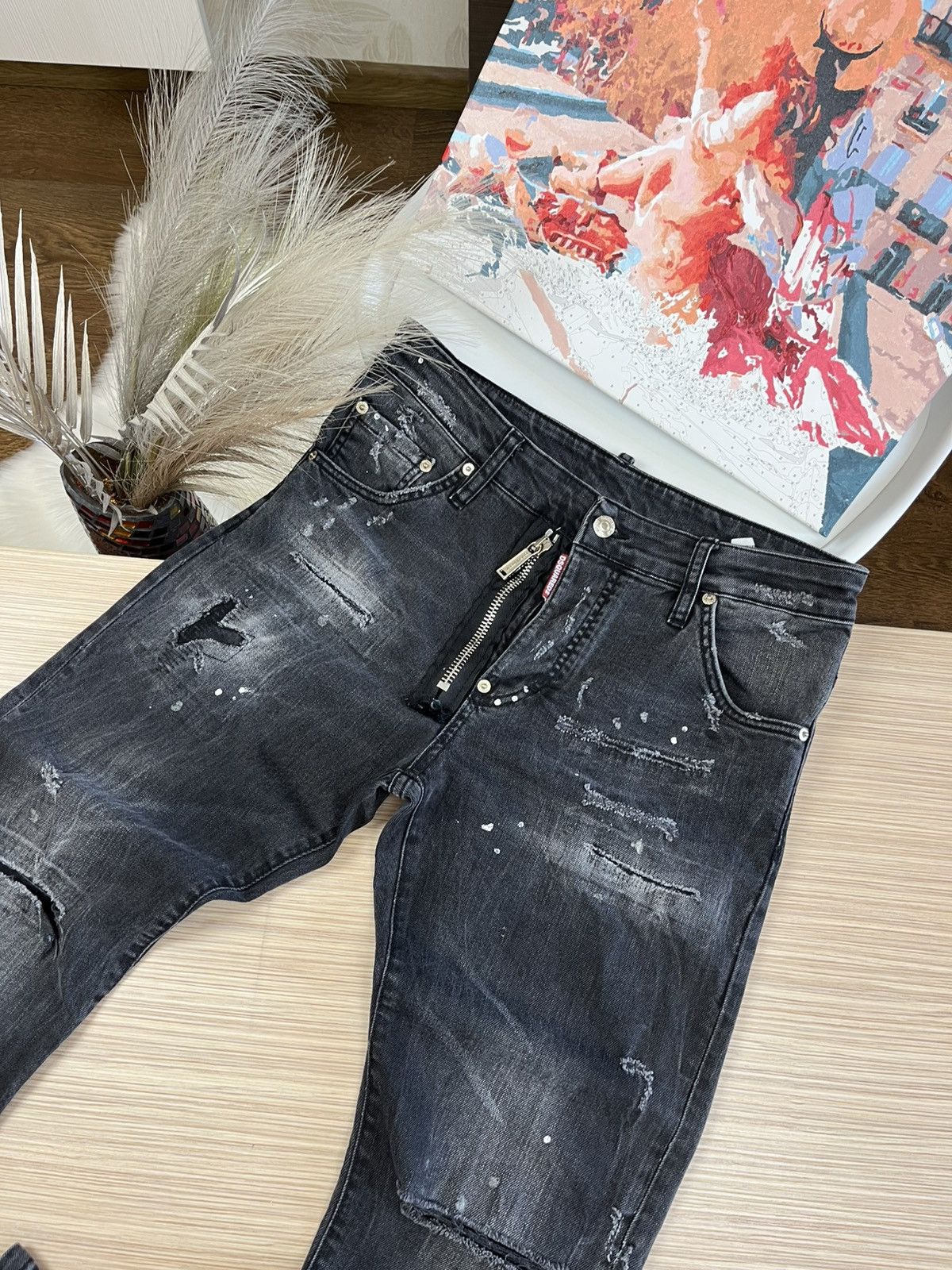 Dsquared2 Vintage Dsquared Jeans Big Logo Faded Flared Wide Distressed Size US 32 / EU 48 - 2 Thumbnail