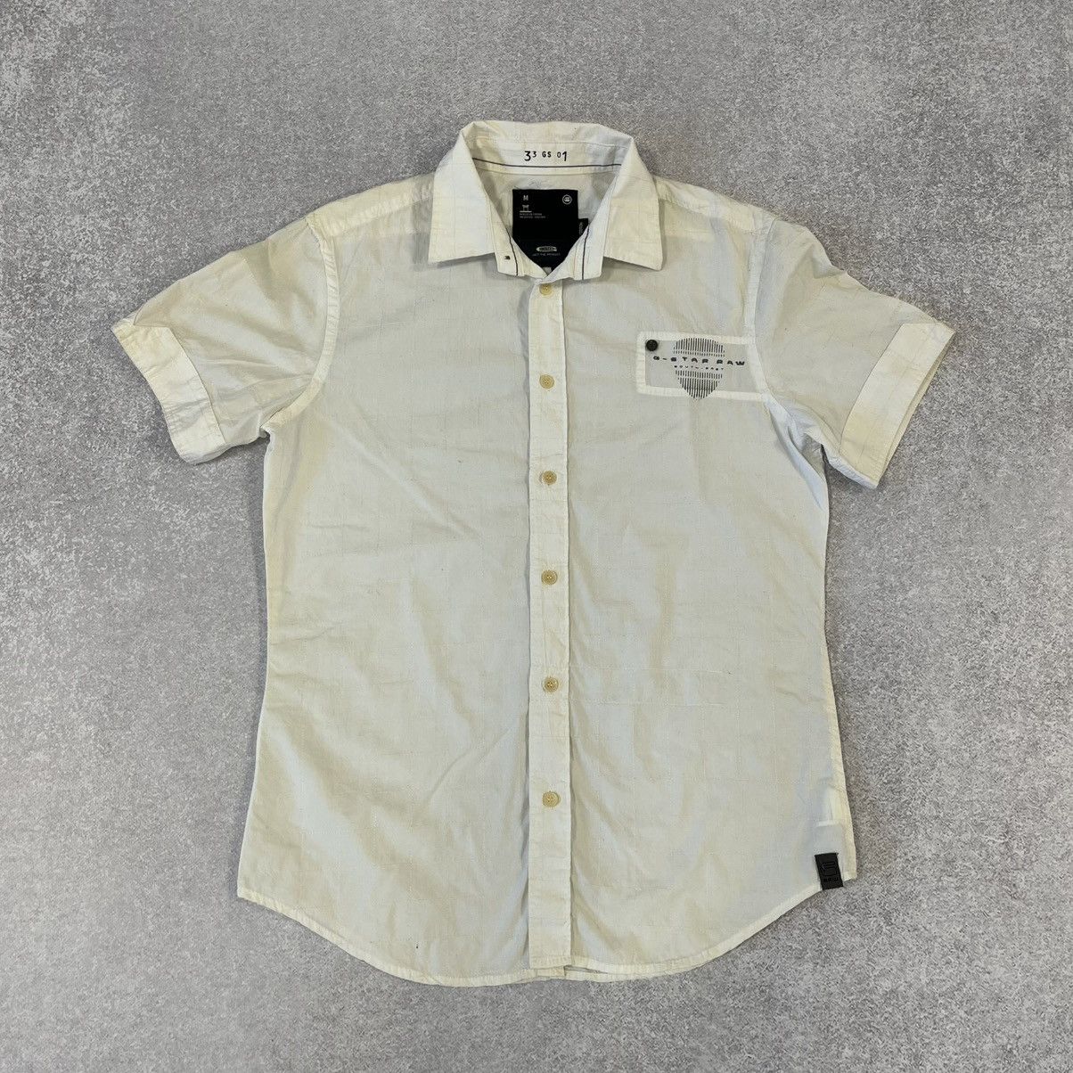 G-Star Creamy G-star raw button-up shirt with a unique design y2k Size US M / EU 48-50 / 2 - 1 Thumbnail