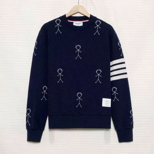 Thom Browne Thom Browne FW21 Graffiti Stripe Cashmere Sweater Size US L / EU 52-54 / 3 - 1 Thumbnail