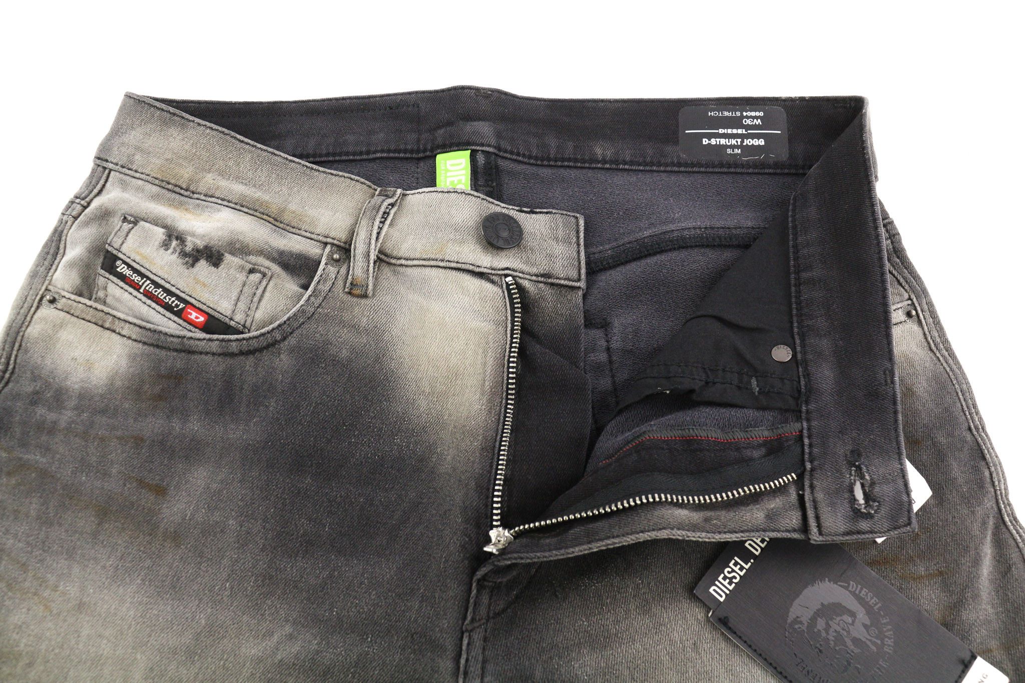Diesel D-STRUKT JOGG 09B04 W30 Slim Stretch Black 40441 Size US 30 / EU 46 - 4 Thumbnail