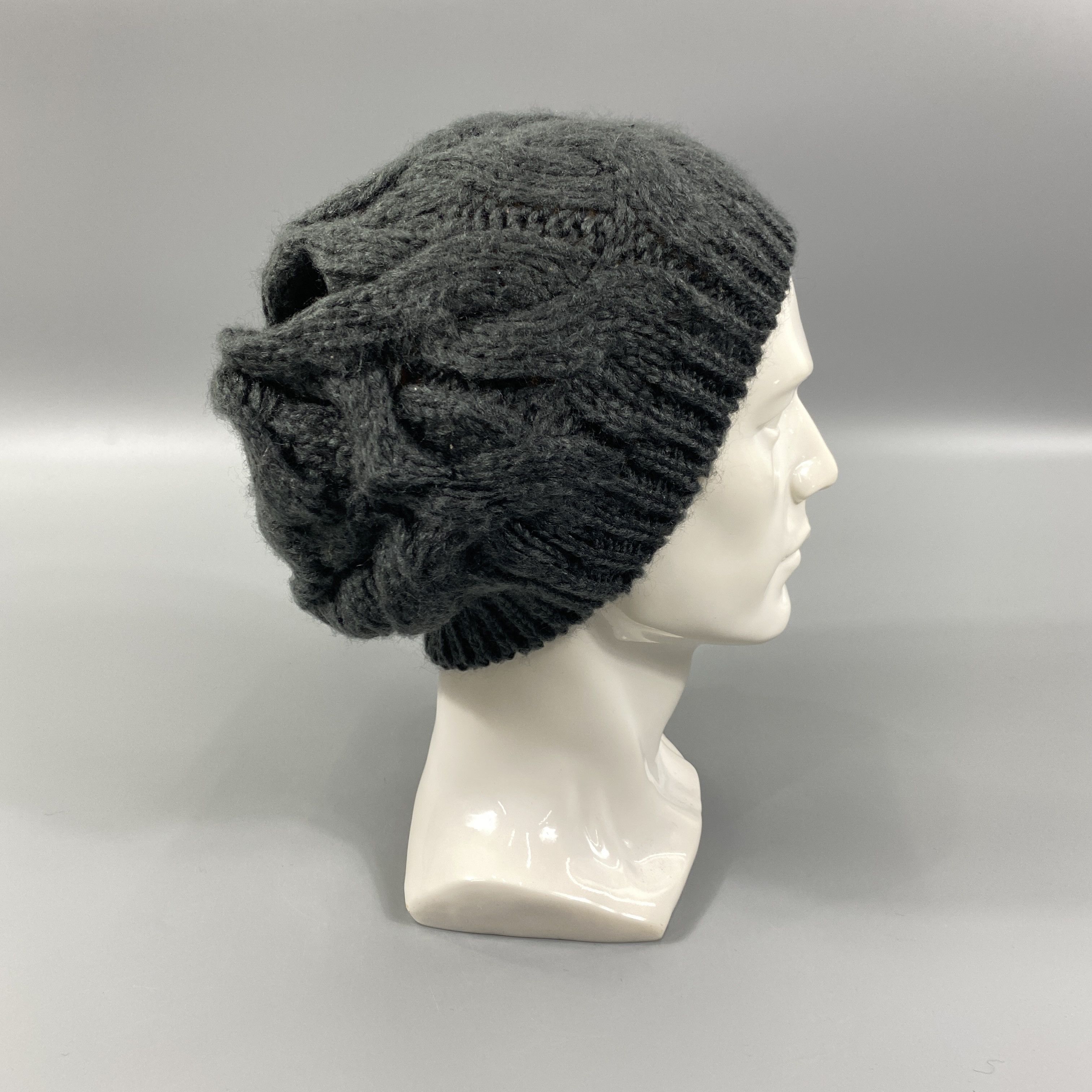 Japanese Brand Crochet Cable Snow Cap Beanie Hat -BN1103 Size ONE SIZE - 3 Thumbnail