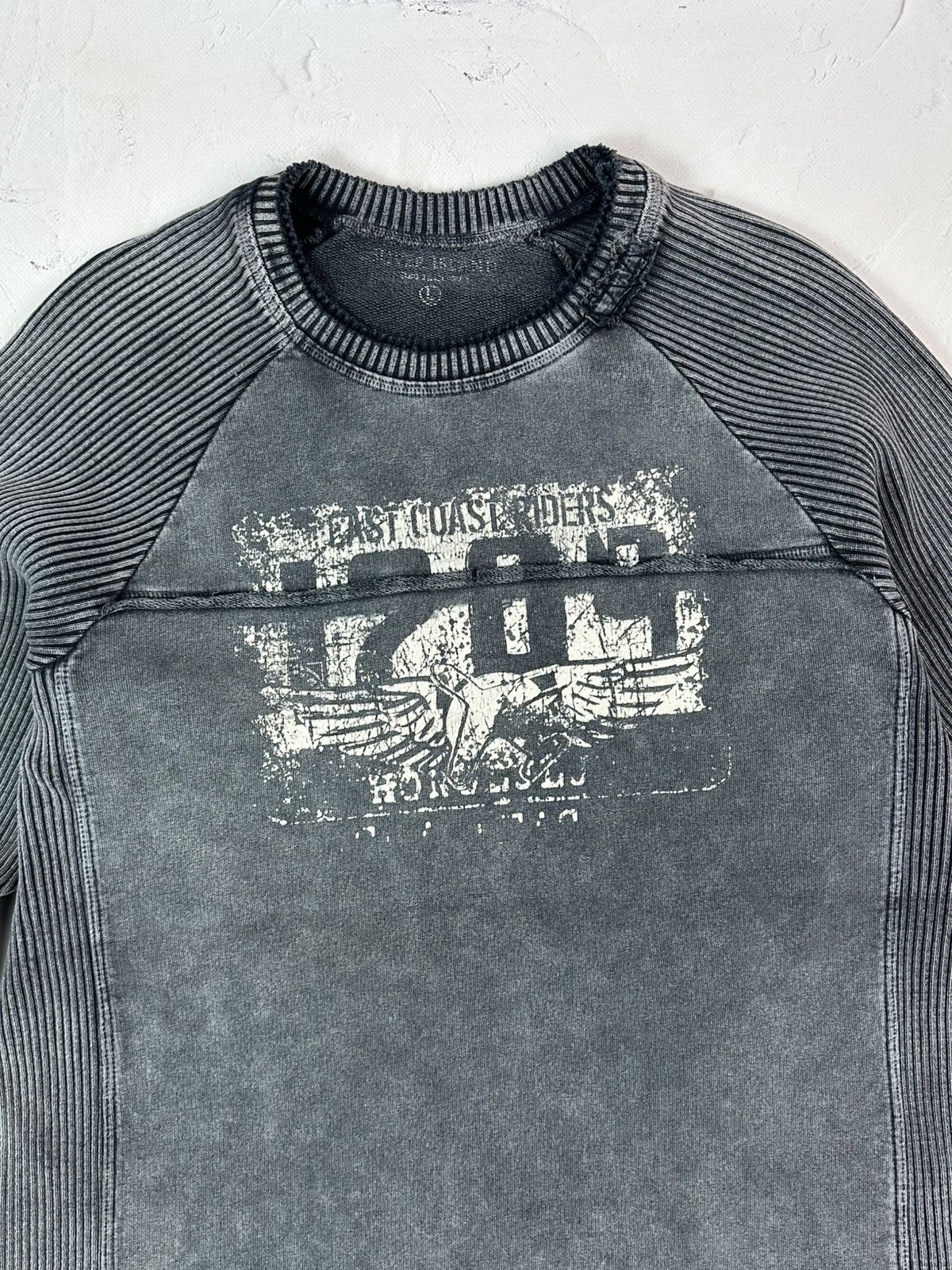 Vintage Vintage Diesel Style Ribbed Printed Sweater Size US L / EU 52-54 / 3 - 6 Thumbnail