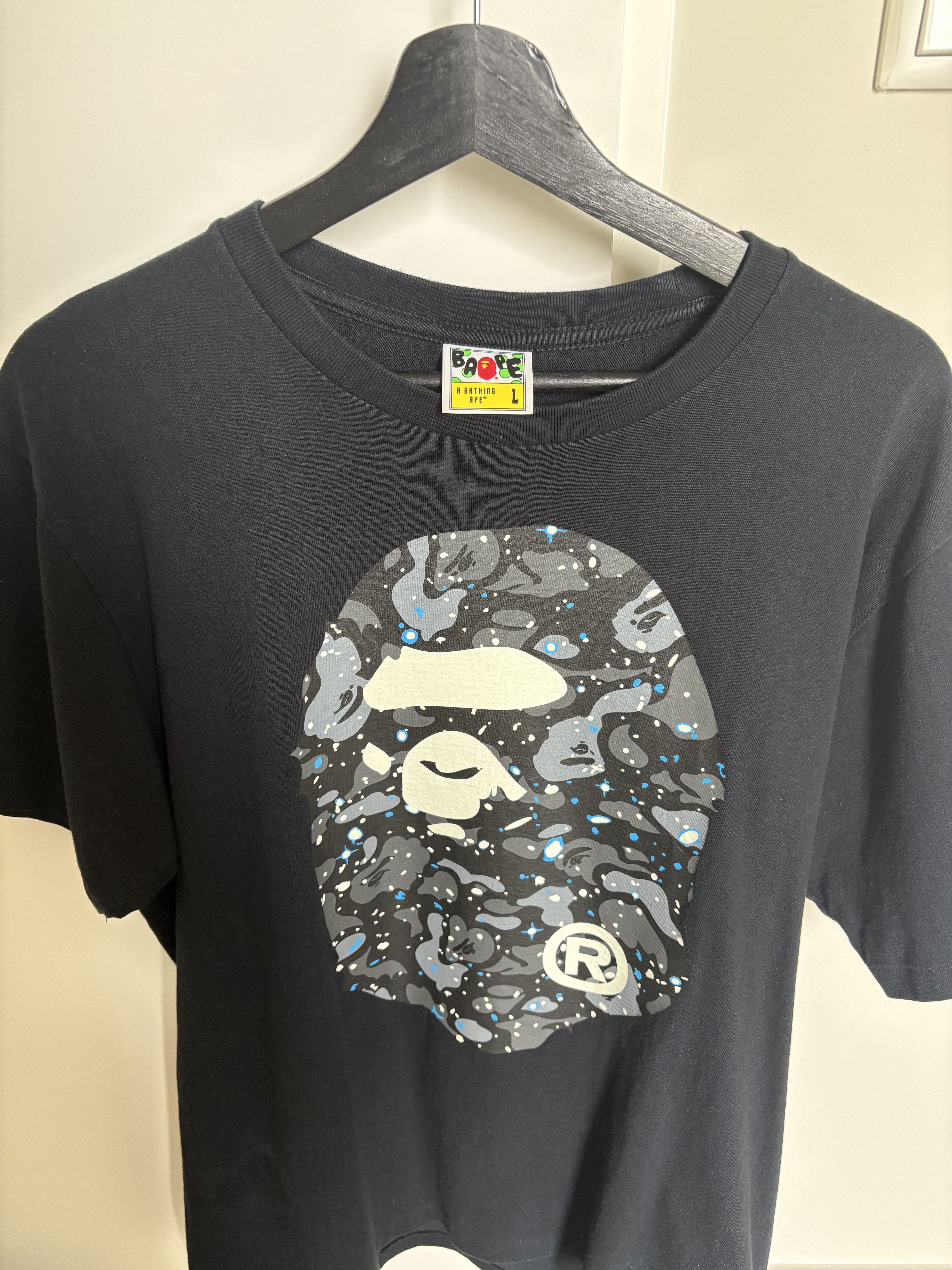 Bape Bape Black Camo Glow in the Dark T-Shirt Size US L / EU 52-54 / 3 - 7 Thumbnail