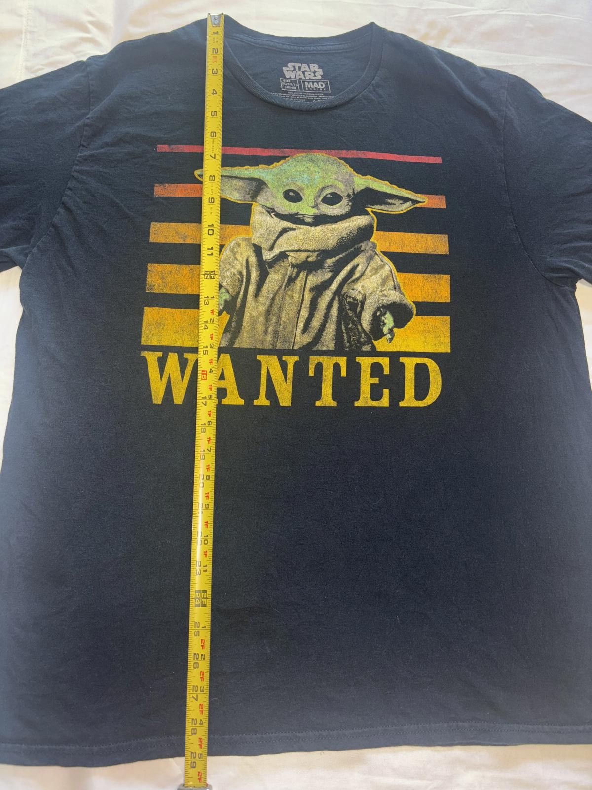 Star Wars Retro Star Wars Baby Yoda Wanted Graphic T-Shirt Size US XL / EU 56 / 4 - 6 Thumbnail