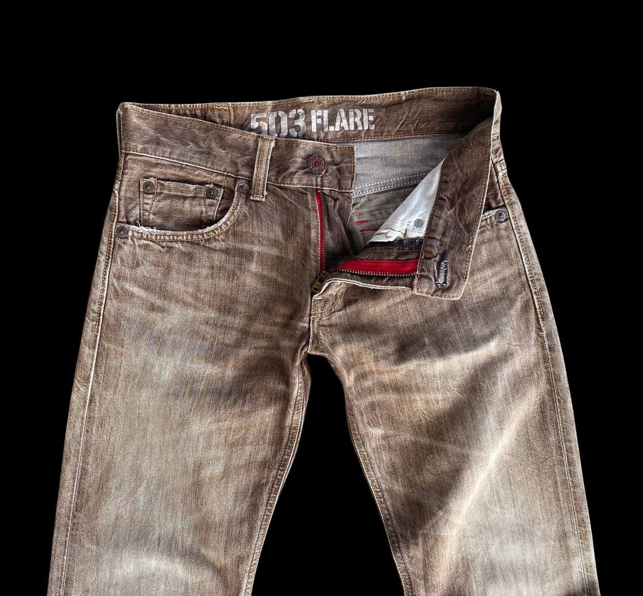 Edwin × Vintage FLARED VINTAGE EDWIN BLUETRIP JAPAN BROWNCLAWMARK DISTRESSED Size US 28 / EU 44 - 11 Thumbnail
