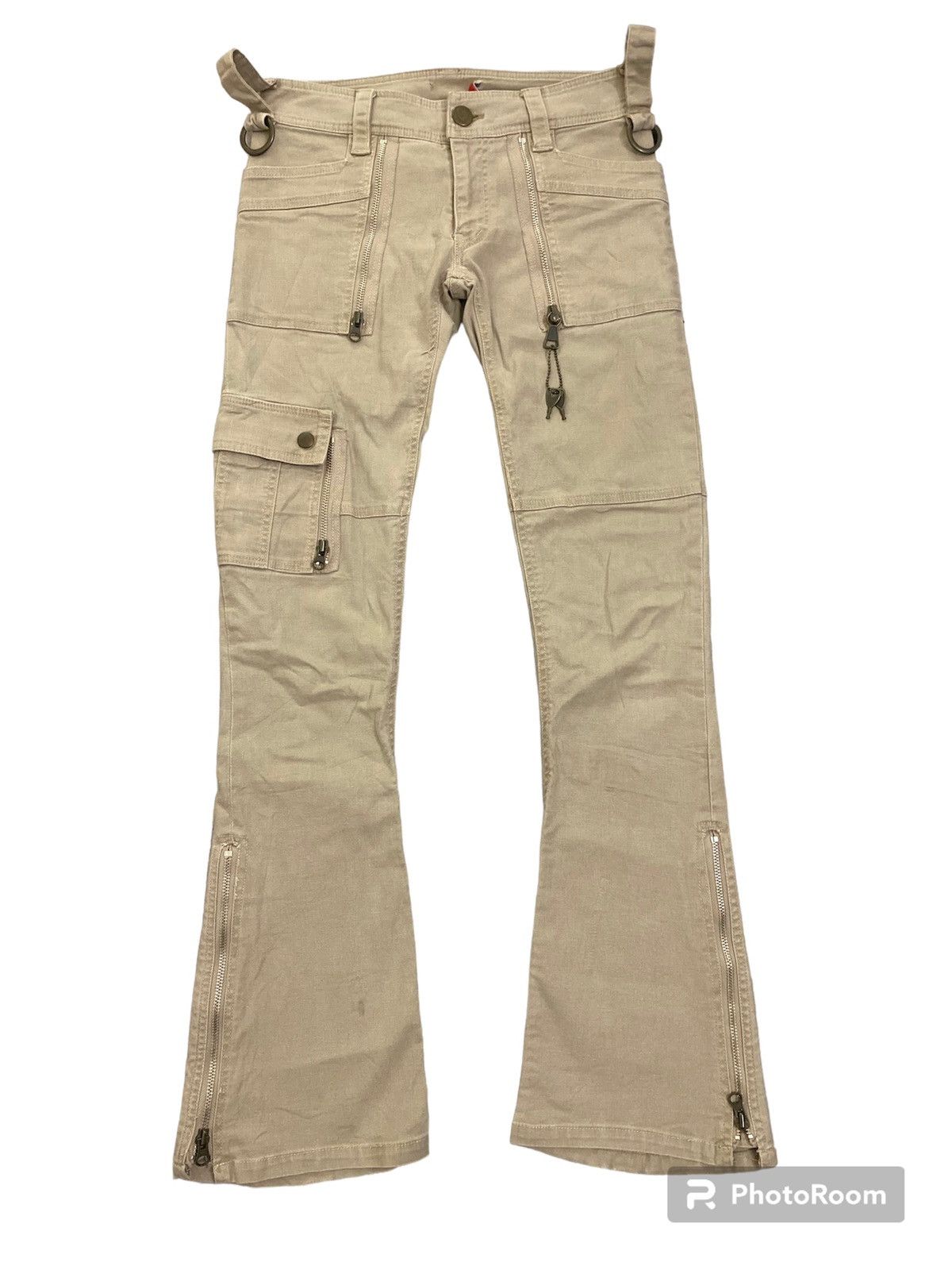 image of If Six Was Nine x Seditionaries Flare Zipper Seditionaries Design Pant in Cream, Men's (Size 28)