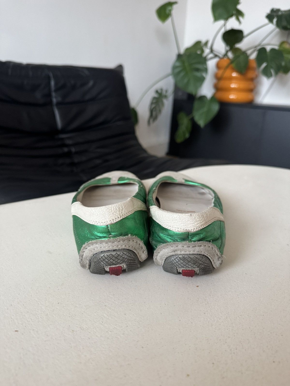 Prada *sz37.5* PRADA Ballet Slip On Luxury Designer Rare Green Size US 7.5 / IT 37.5 - 4 Thumbnail