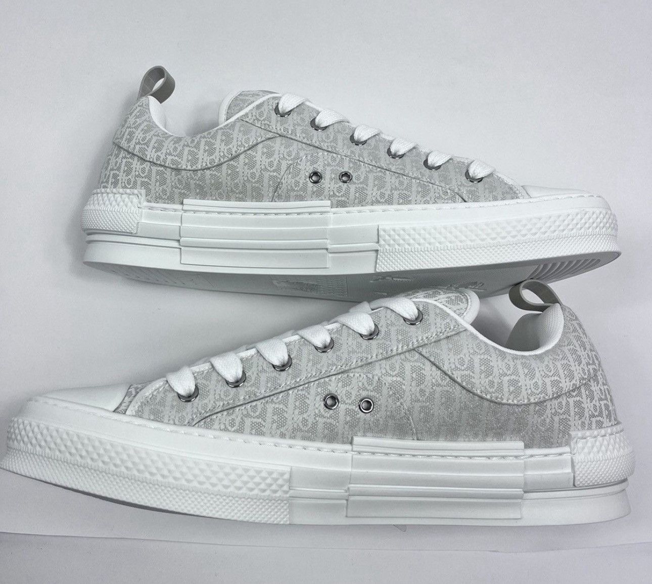 Dior B23 GREY SKATER DO CANVAS LOW TOP SNEAKERS Size US 13 / EU 46 - 5 Thumbnail