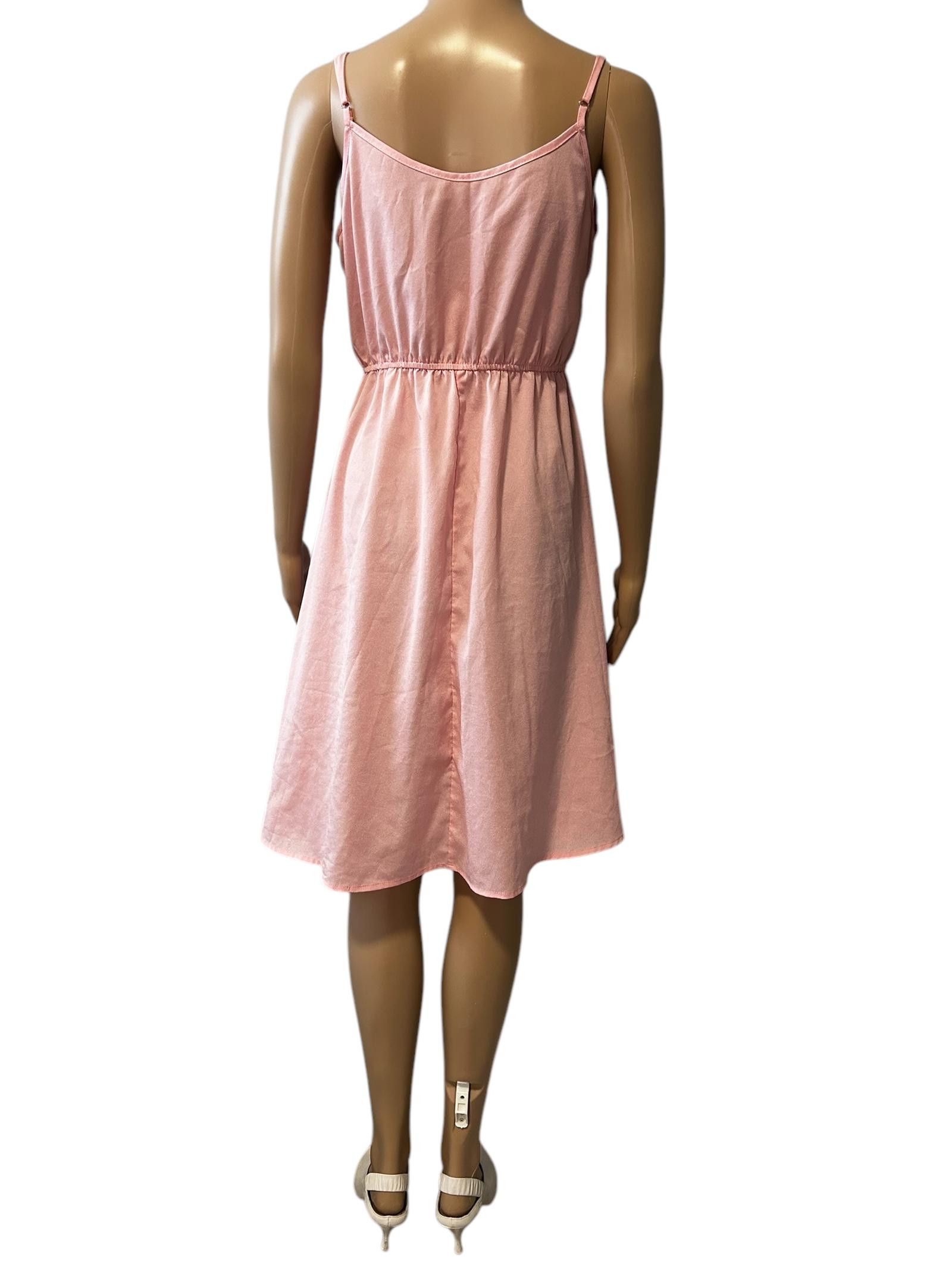 Designer Charming Pink Summer Dress with Lace Trim Size M / US 6-8 / IT 42-44 - 3 Thumbnail