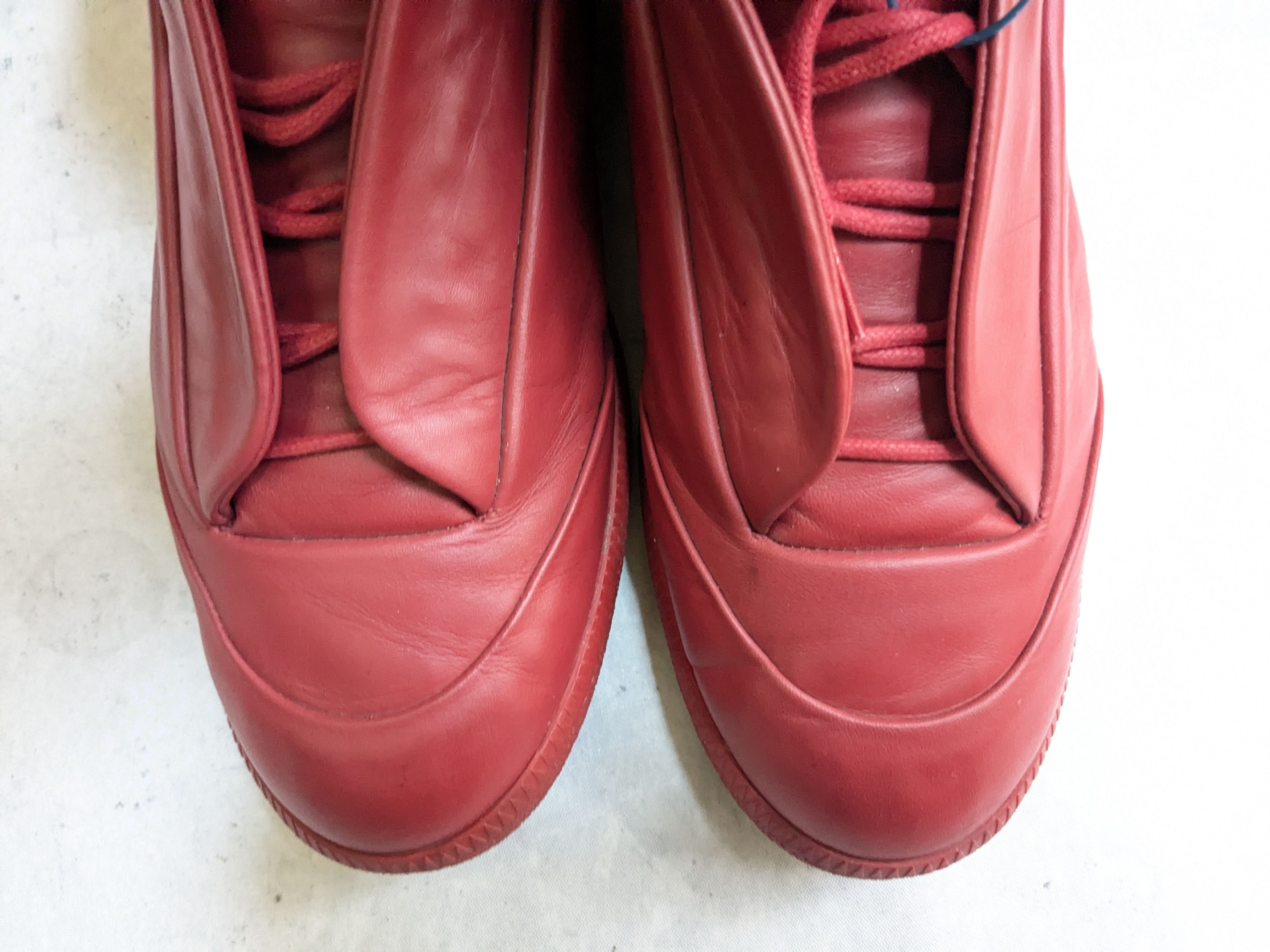 Maison Margiela Maison Margiela Future Sneakers Red 12 45 High Tops Leather Size US 12 / EU 45 - 2 Thumbnail