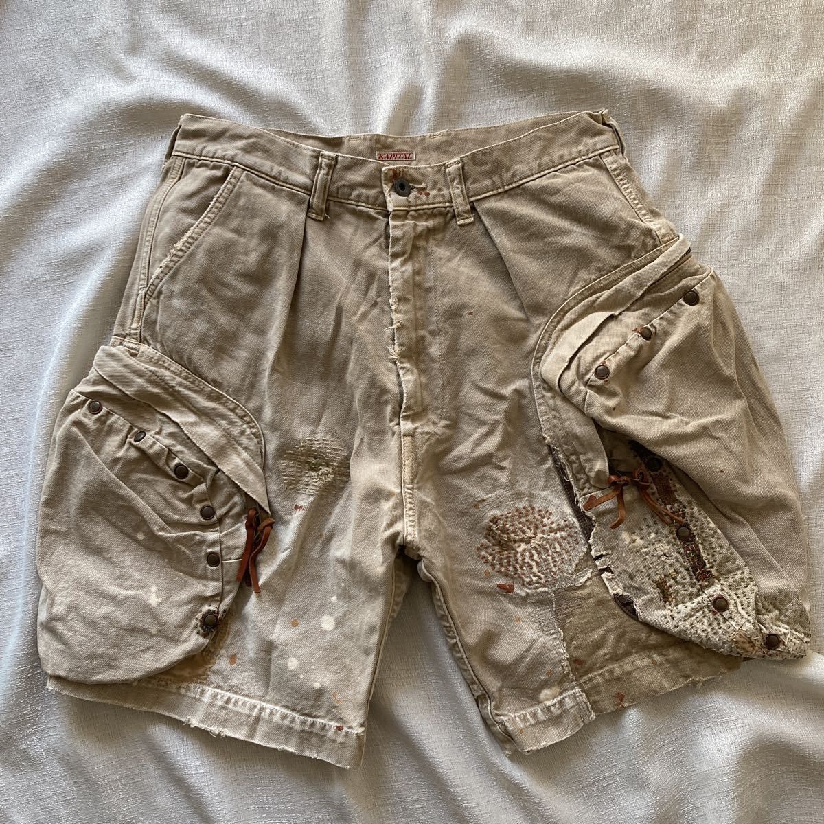 KAPITAL X KAPITAL KOUNTRY SASHIKO VINTAGE PROCESSING SHORT PANTS M