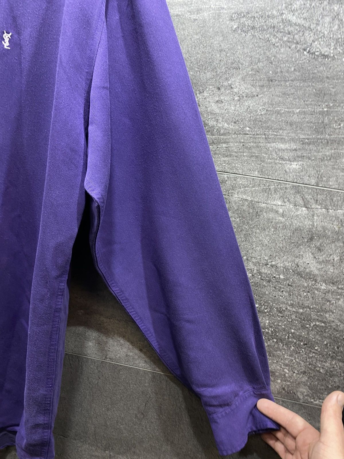 Yves Saint Laurent Vintage Yves Saint Laurent YSL Purple Button Up Shirt Size US XXL / EU 58 / 5 - 4 Thumbnail
