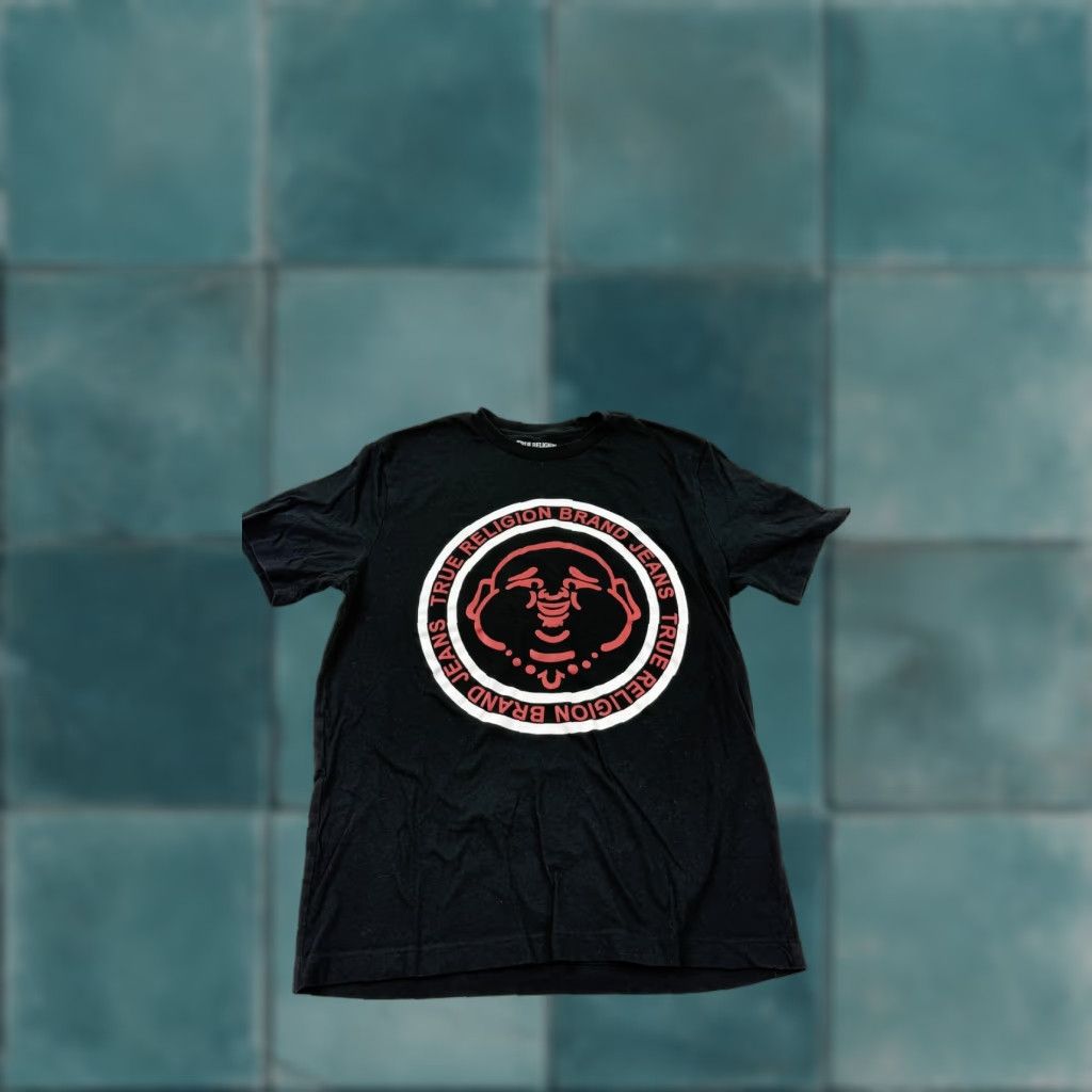 True Religion VINTAGE True Religion Shirt Mens Medium Black Buddha Logo Graphic Tee 100% Cotton Mens Short Sleeve Crewneck Graphic Logo Tee Black Buddha 100% Cotton Size US M / EU 48-50 / 2 - 1 Thumbnail