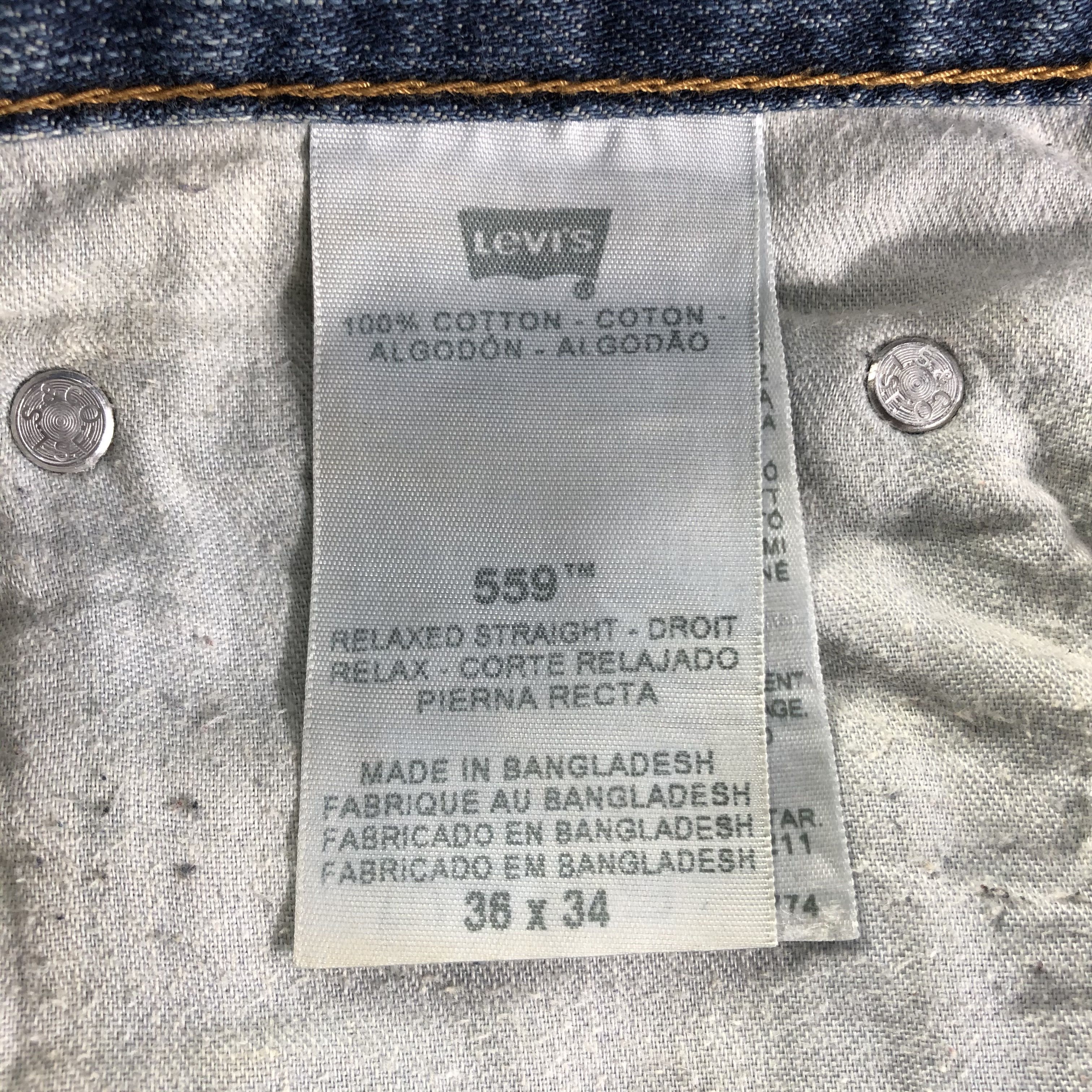 Levi's Vintage Blue Wash Levis 559 Jeans-J3139 Size US 39 - 10 Thumbnail
