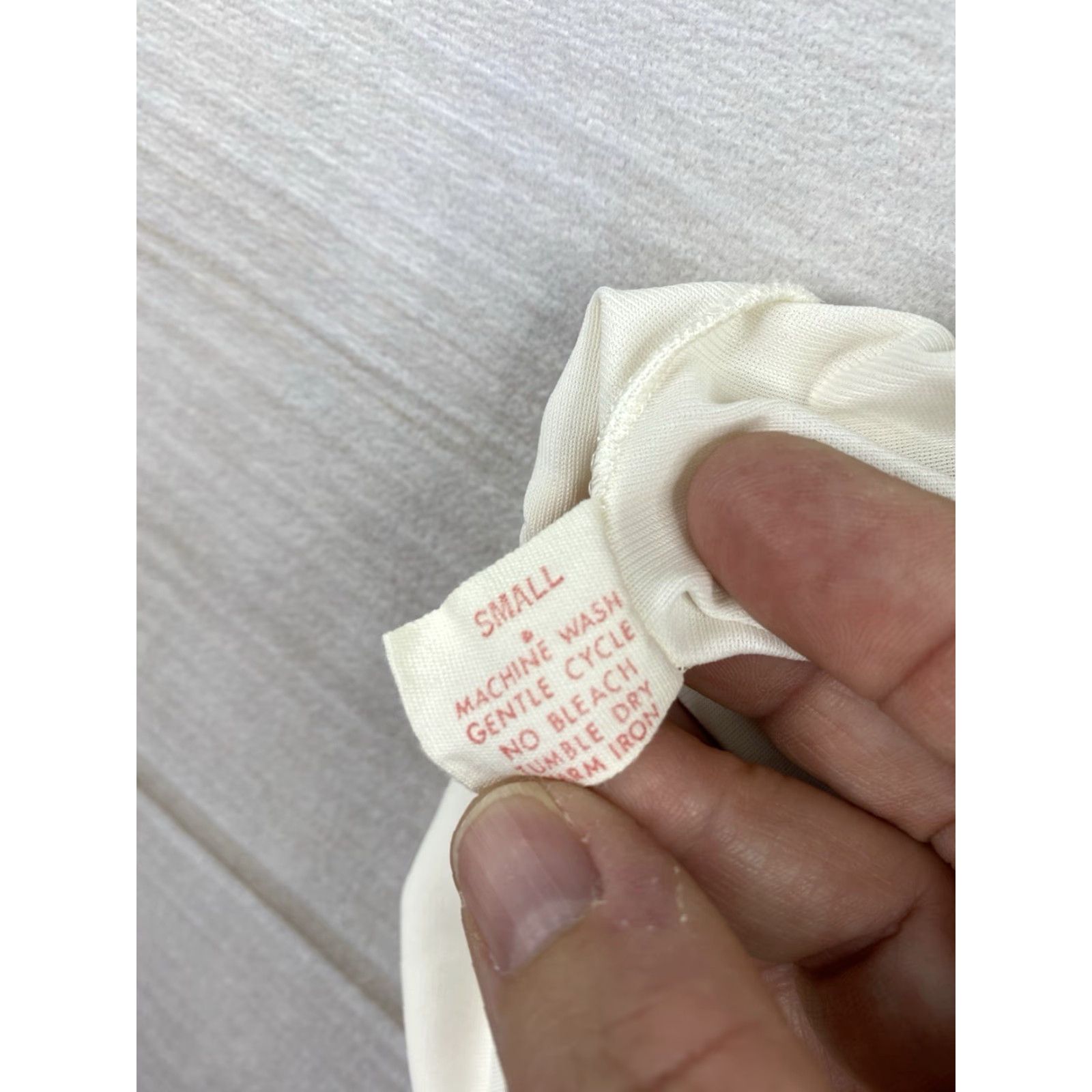 Vintage VINTAGE Lorraine Slip Shirt Ivory S Feminine Cottage Embroidered Lace Trim Long Size ONE SIZE - 7 Thumbnail