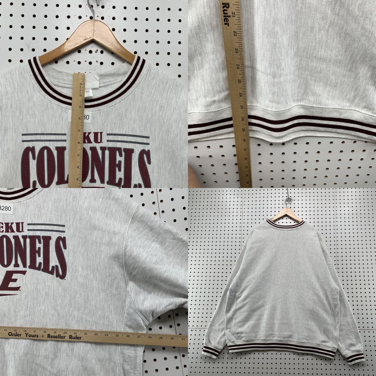 Champion VINTAGE Champion EKU Colonels Crewneck Sweatshirt Mens 2XL Gray Reverse Weave Sweatshirt Size US XXL / EU 58 / 5 - 8 Thumbnail