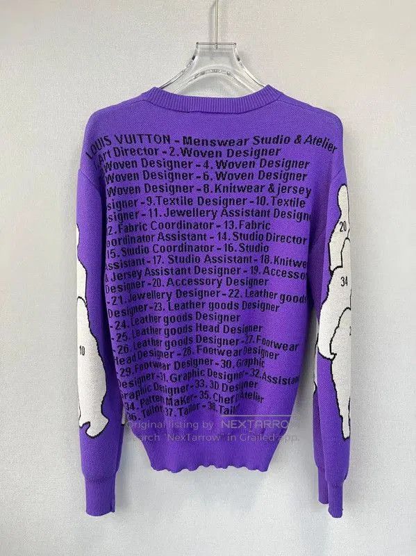 Louis Vuitton Louis Vuitton Purple Wool Knit Sweater . Size US XS / EU 42 / 0 - 2 Thumbnail