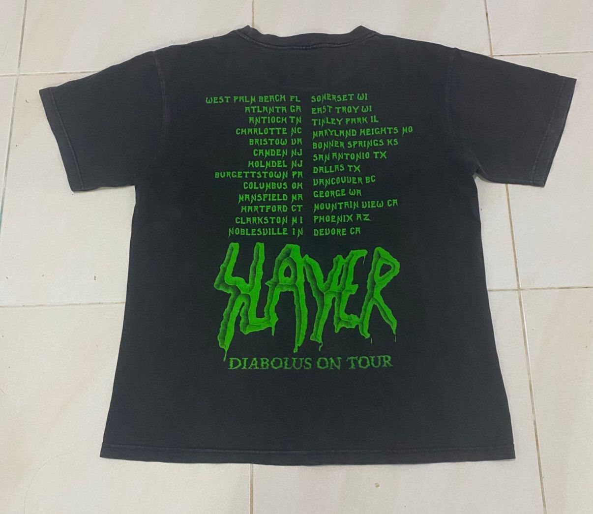 Band Tees Vintage Slayer Diabolus in Musica tour tshirt Size US L / EU 52-54 / 3 - 2 Thumbnail