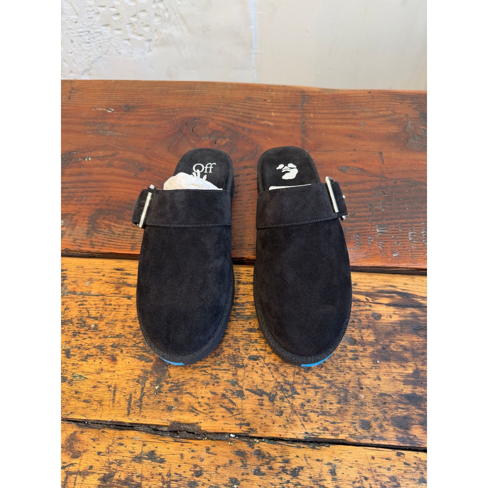 Off-White Off-White Black Leather Slipper Size US 9 / EU 42 - 2 Thumbnail