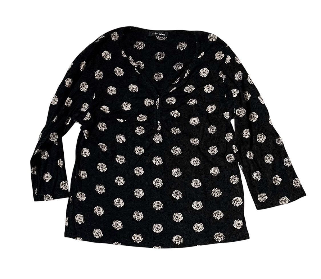 Yohji Yamamoto TAX FREE 🇺🇸 yohji yamamoto y’s for living printed 3/4 sleeve Size US S / EU 44-46 / 1 - 1 Thumbnail