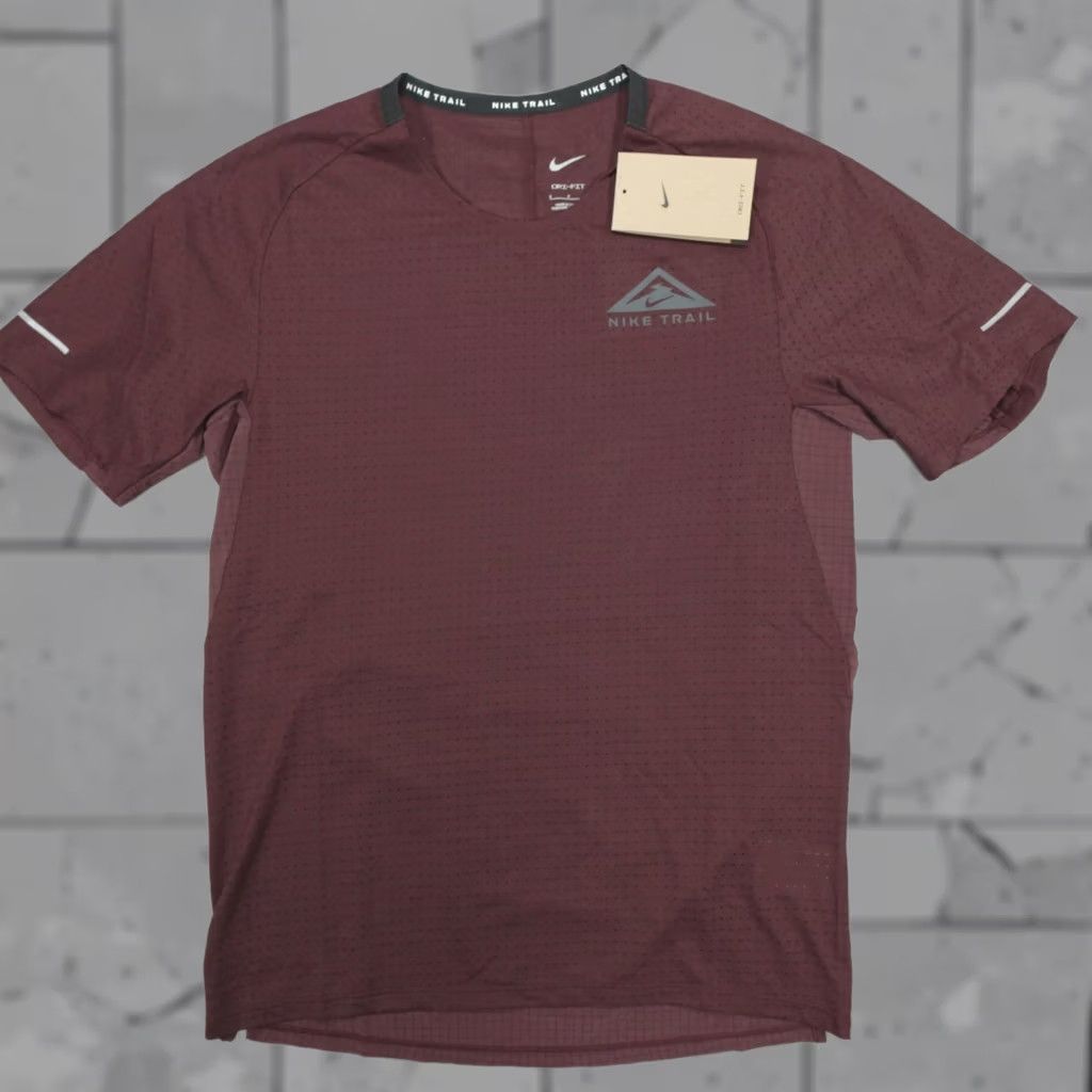 Nike Nike Trail Dri-Fit Solar Chase Running Shirt Men’s Size S Burgundy DV9305 652 Size US S / EU 44-46 / 1 - 1 Thumbnail