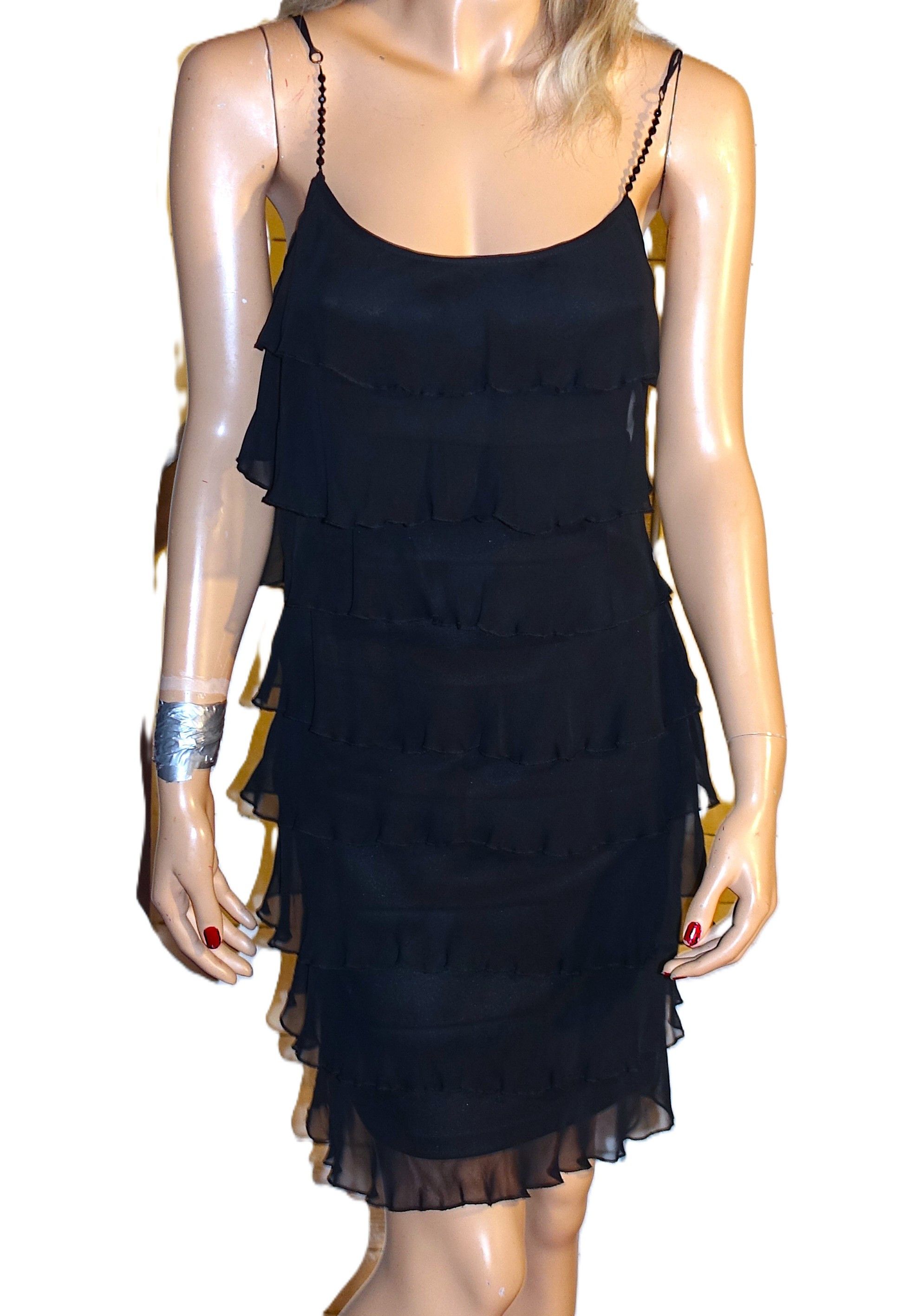 Other ABS Allen Schwartz. Black Ruffled Tank Dress 6 Size M / US 6-8 / IT 42-44 - 8 Thumbnail