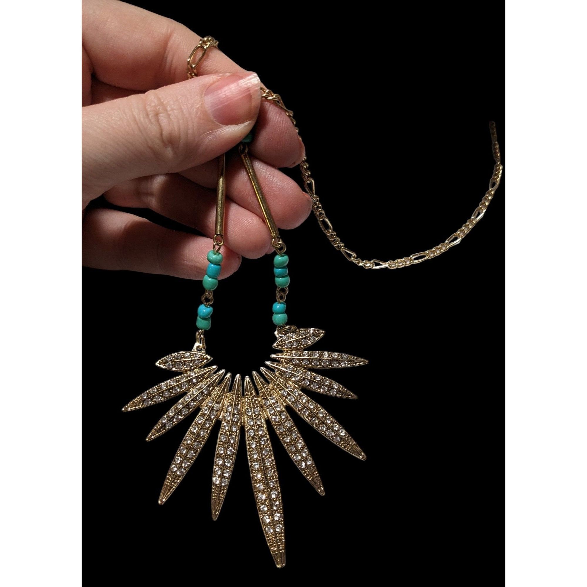 Other Southwestern Sunburst Rhinestone Pendant Necklace Size ONE SIZE - 3 Thumbnail
