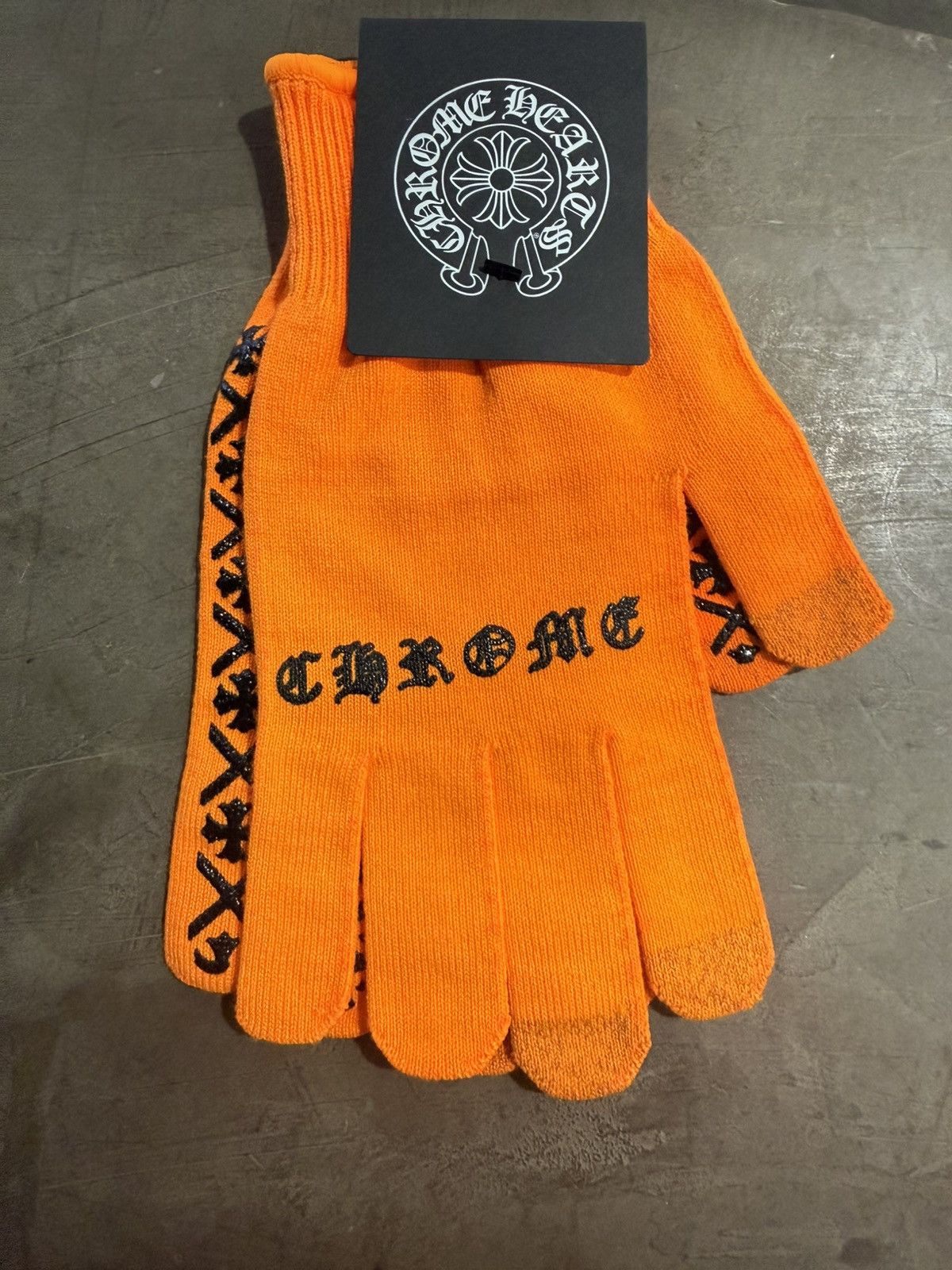 Chrome Hearts Chrome Hearts Checkmate Work Gloves Orange Size ONE SIZE - 1 Thumbnail