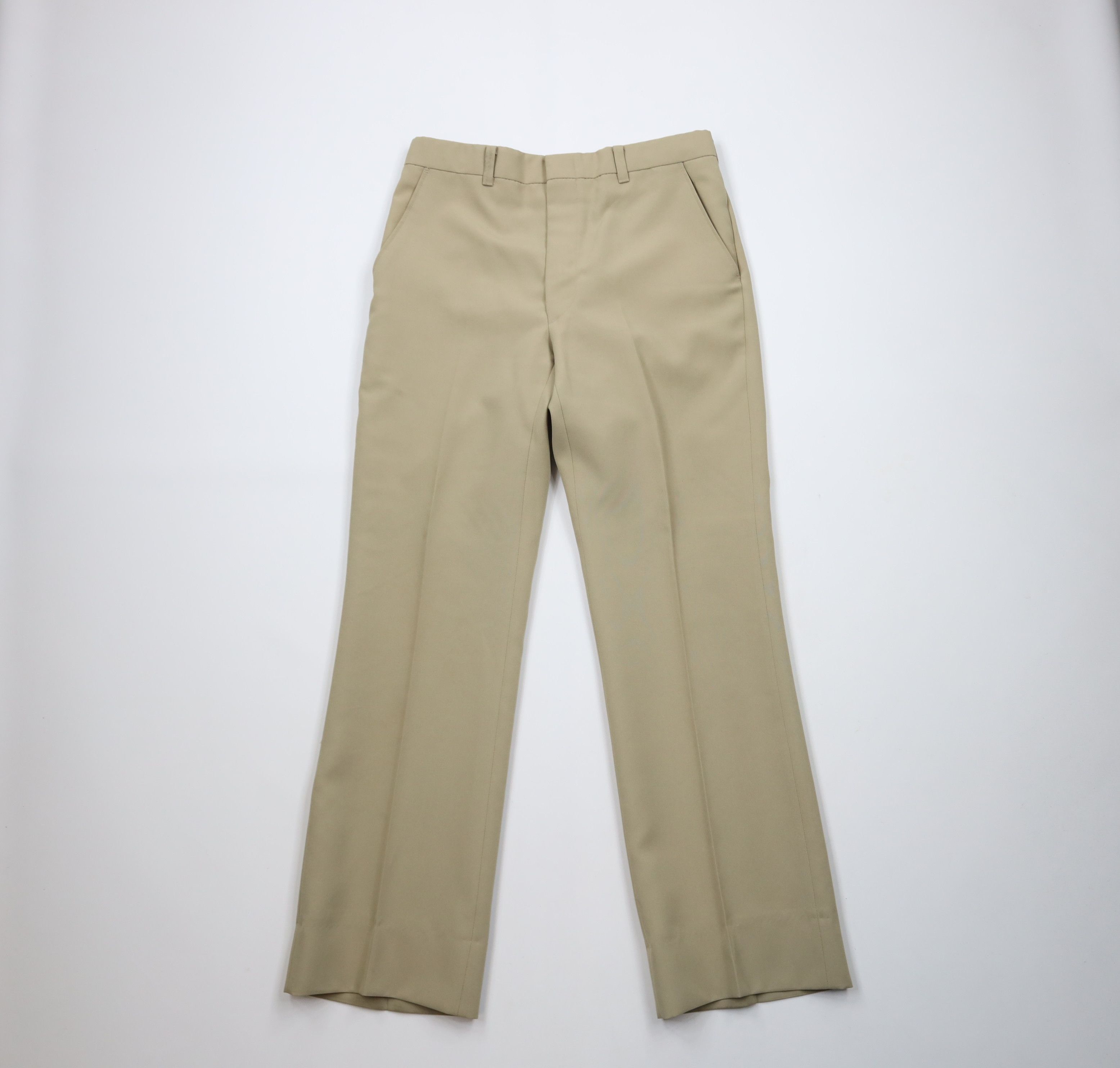 Vintage Vintage 70s Streetwear Knit Flared Wide Leg Chino Pants USA Size US 31 - 1 Thumbnail