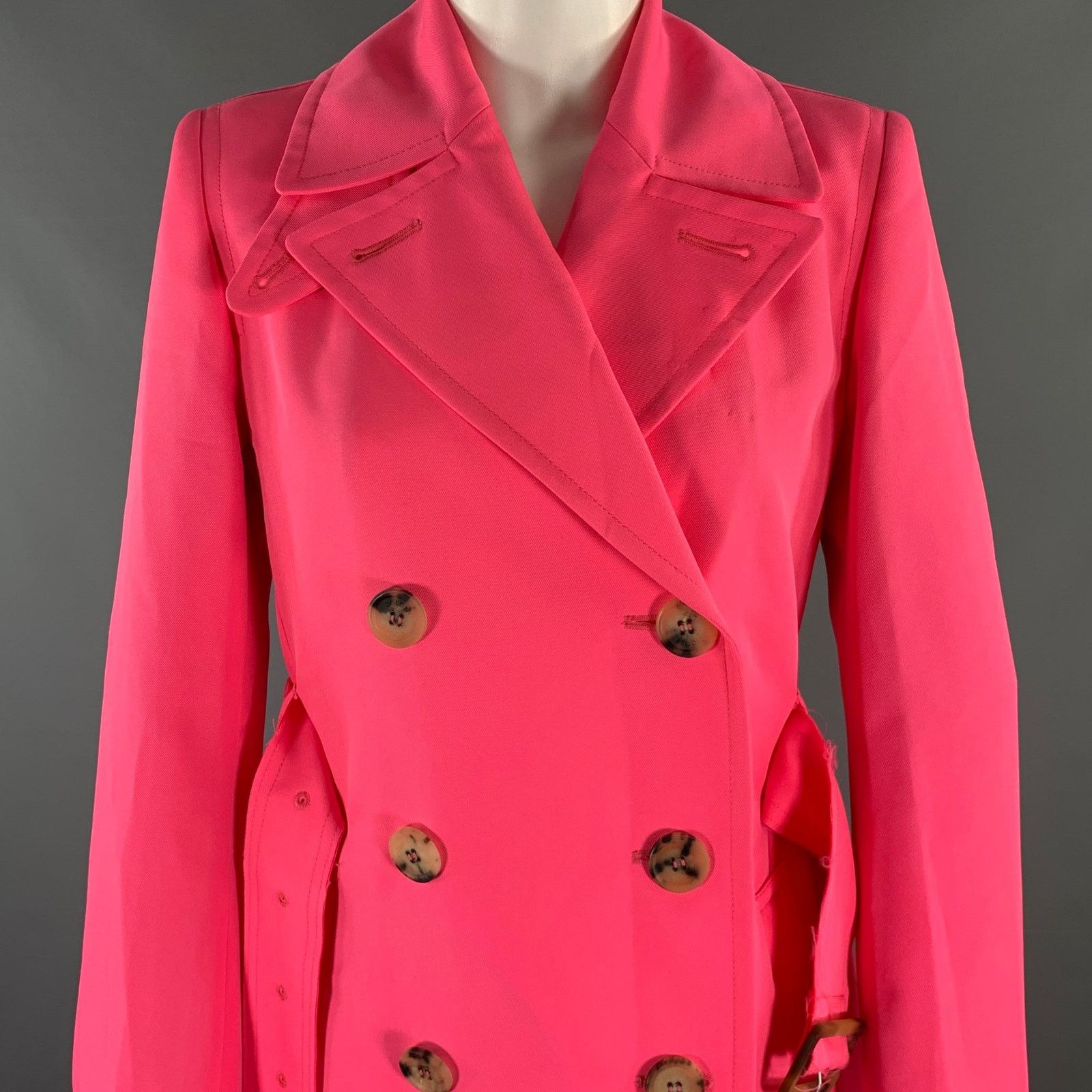 Golden Goose GOLDEN GOOSE Size S Pink Polyester Trench Coat Size S / US 4 / IT 40 - 2 Thumbnail