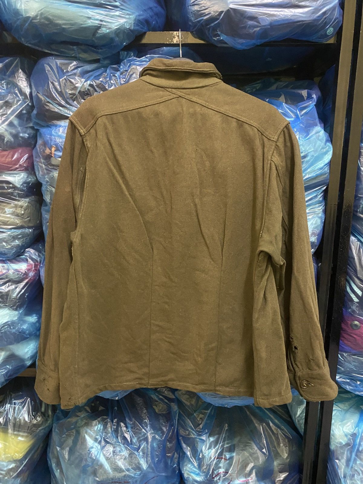 Other Vintage WWII Era US Army Wool Field Shirt Olive Green Size US M / EU 48-50 / 2 - 11 Thumbnail
