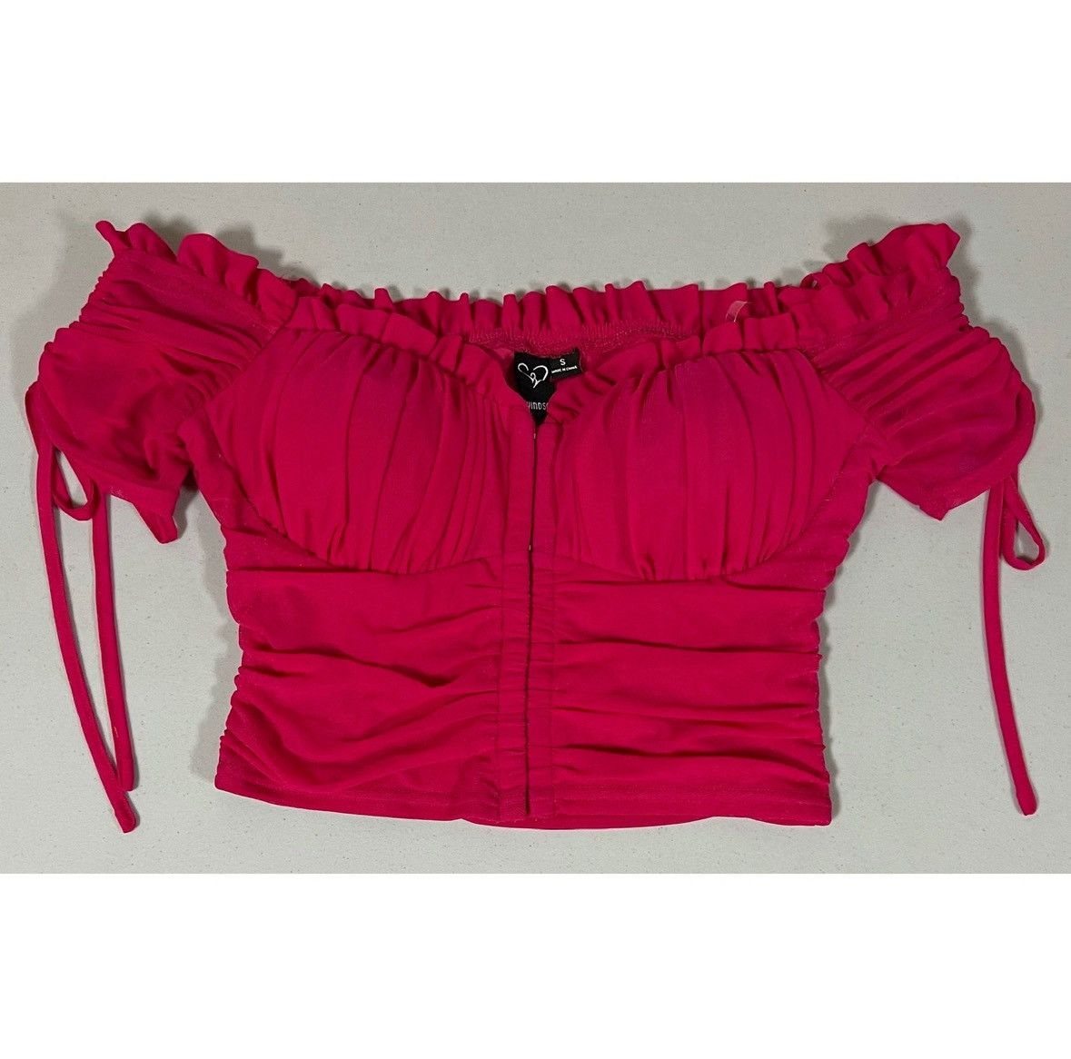 Windsor Smith Magenta Mesh Corset Bustier Crop Top Shirt Blouse Size S 🩷 Size S / US 4 / IT 40 - 2 Thumbnail