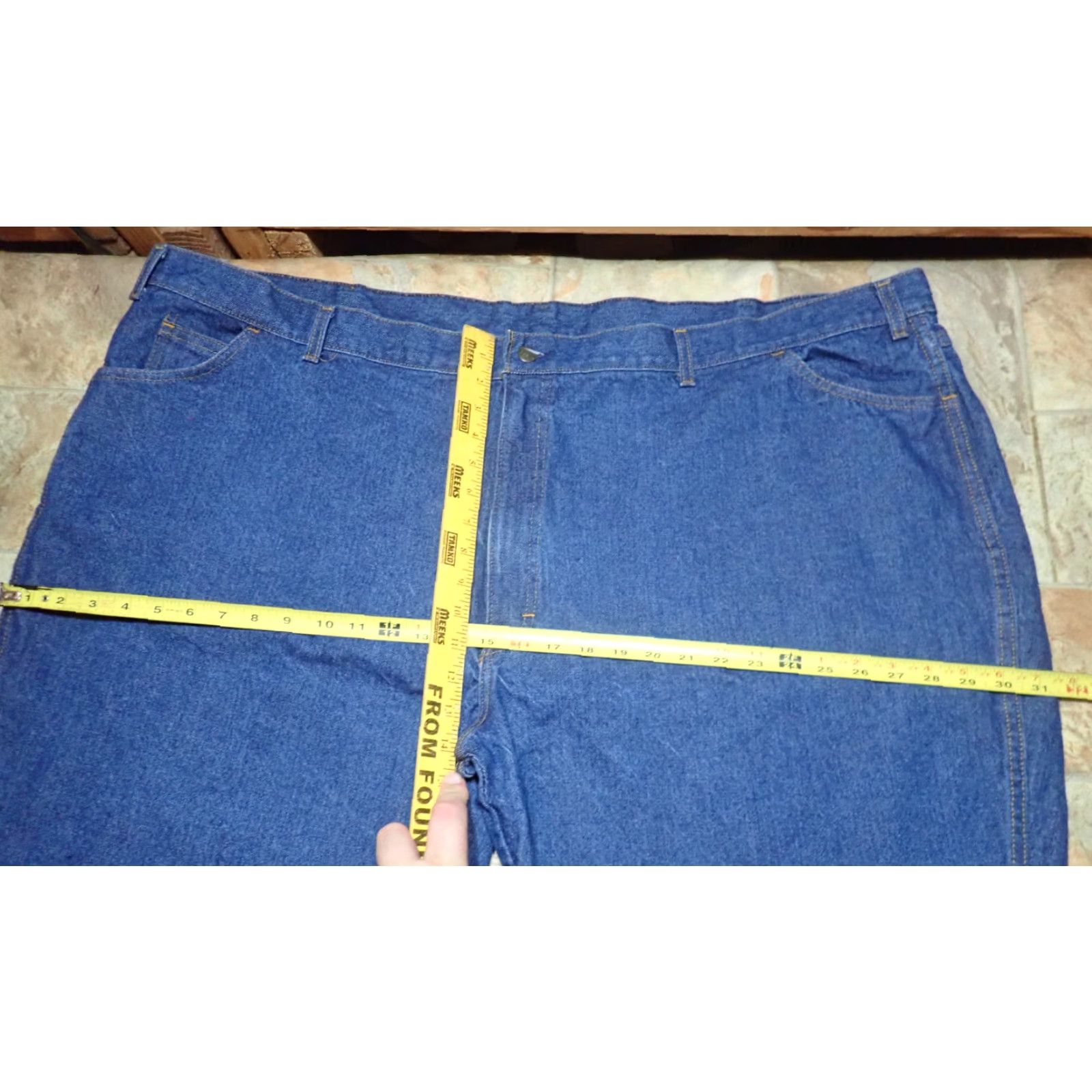Vintage VINTAGE USA WORKS Jeans 54x36 Heavyweight Denim 5-Pocket Blue 90s USA Made Lot of 2 Mens Size US 38 / EU 54 - 7 Thumbnail